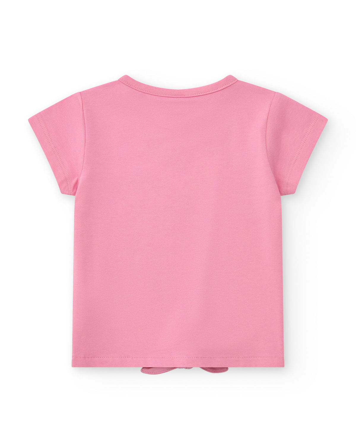 Camiseta para niña en rosa con helado, corazones y nudo