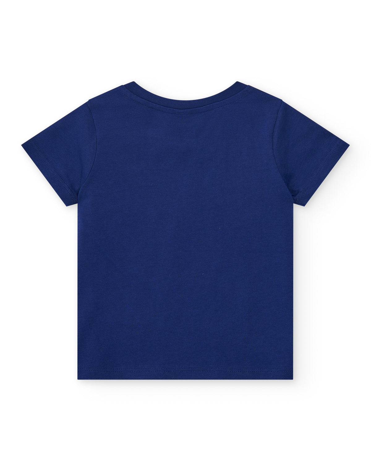 Camiseta para niño en azul con estampado geométrico