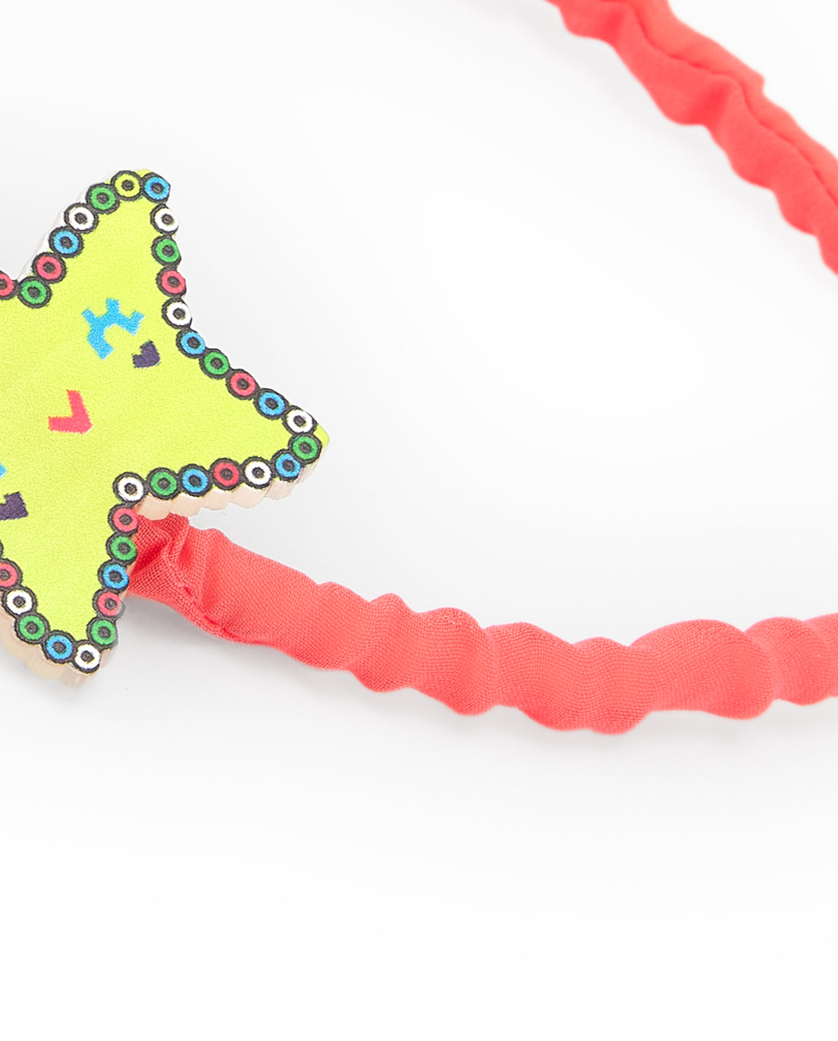 Diadema rígida para niña en rosa con estrella marina