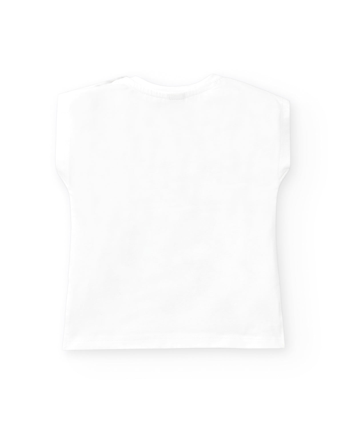 Camiseta para niña en blanco con estampado marino y frase "Sea