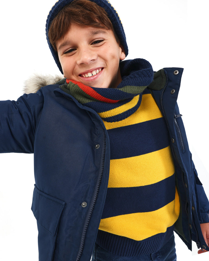 Jersey de rayas en colores vibrantes para niño de la colección