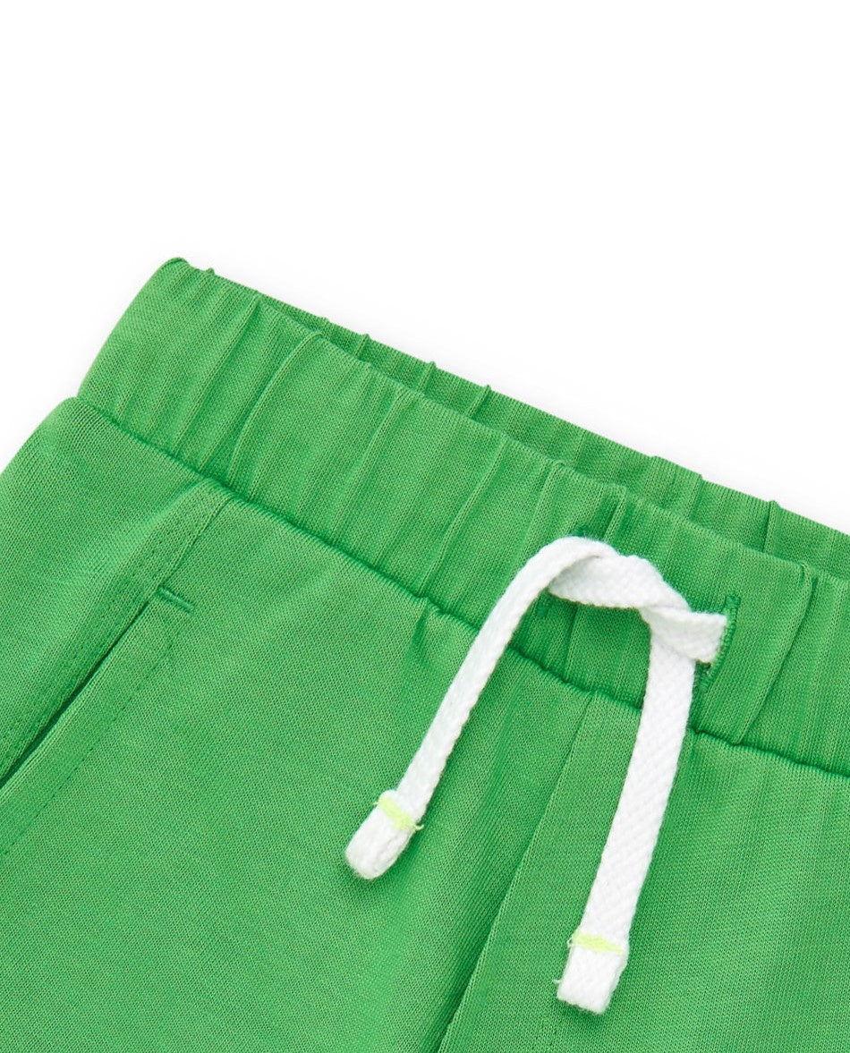 Bermuda para niño en verde con frase "Have Fun"