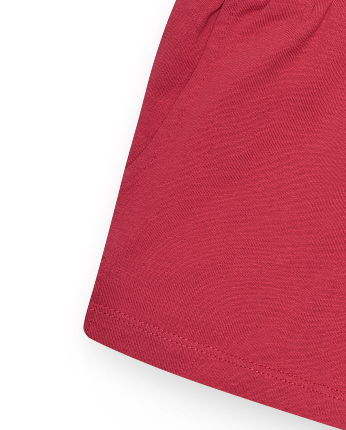 Pantalón corto para niña en rojo con cintura elástica y