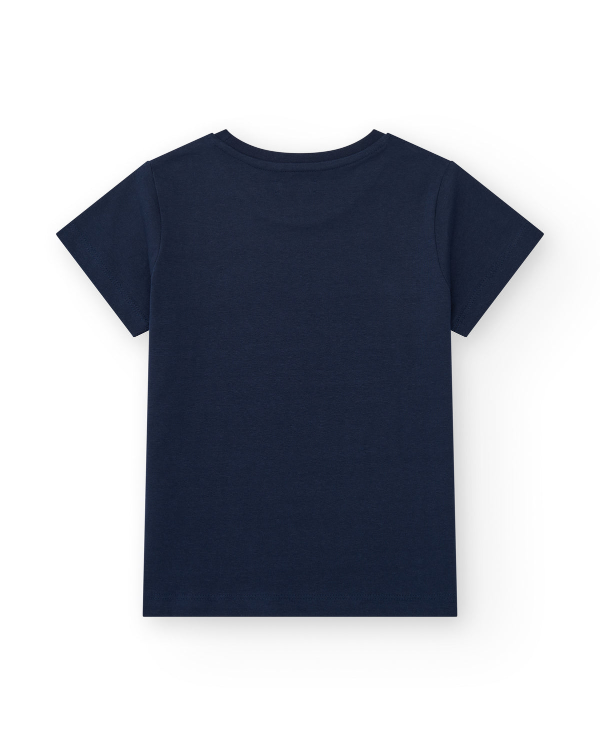 Camiseta de manga corta para niño en negro con estampado frontal
