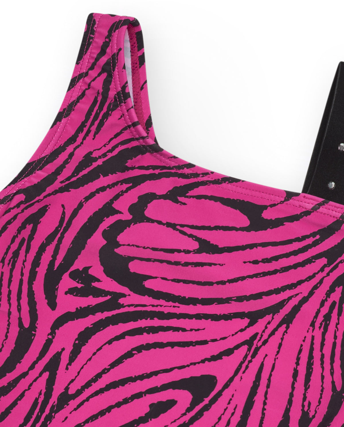 Bañador para niña en rosa con estampado animal print y diseño