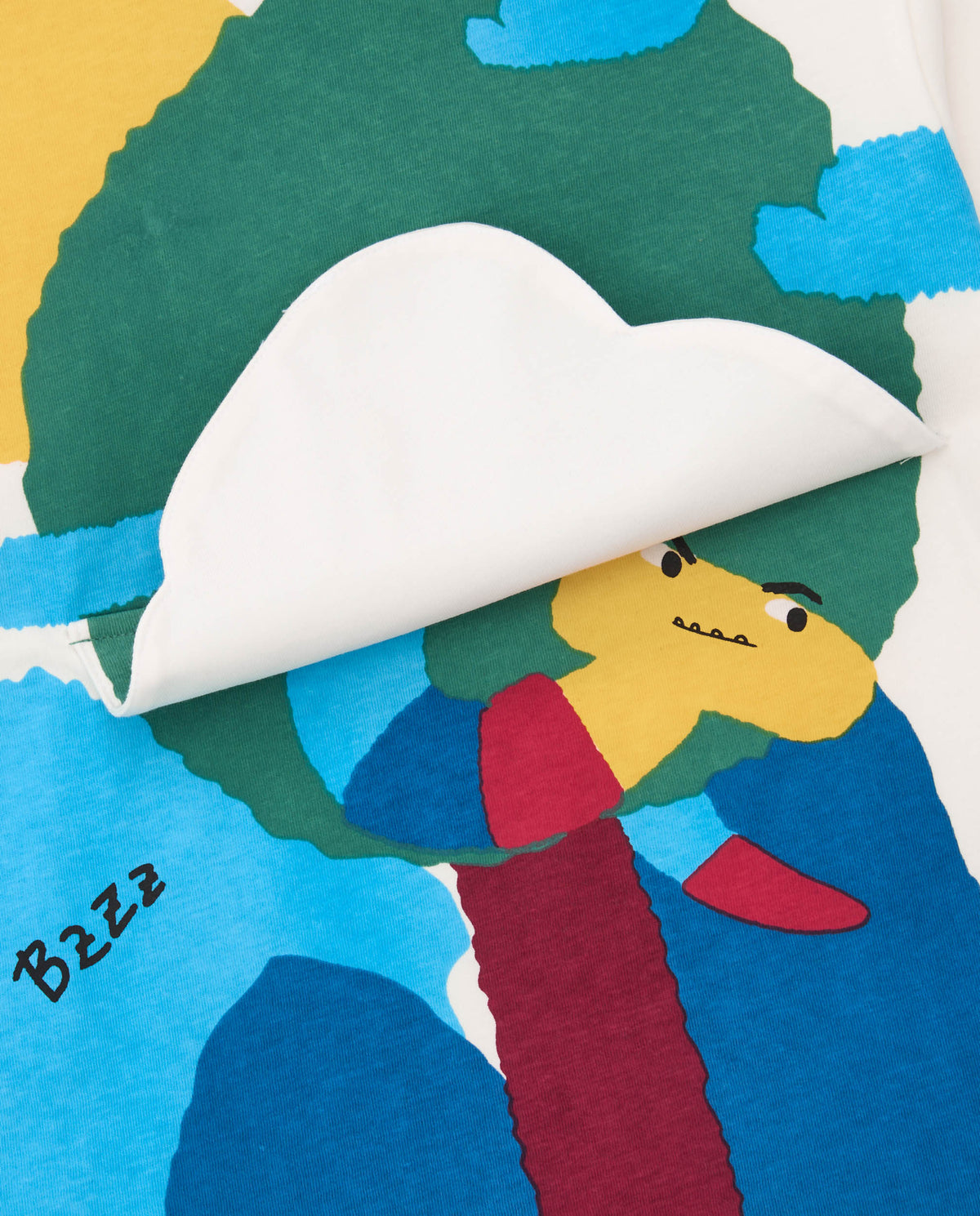 Camiseta de manga larga para niño en blanco con estampado de
