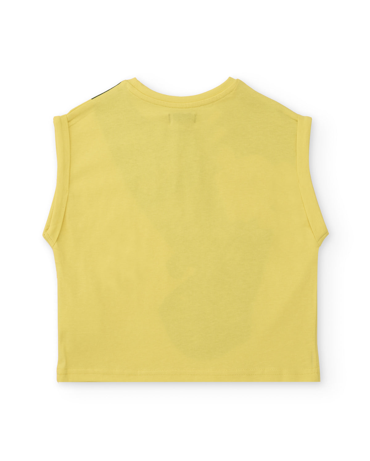 Camiseta sin mangas niño en amarillo con estampado skate