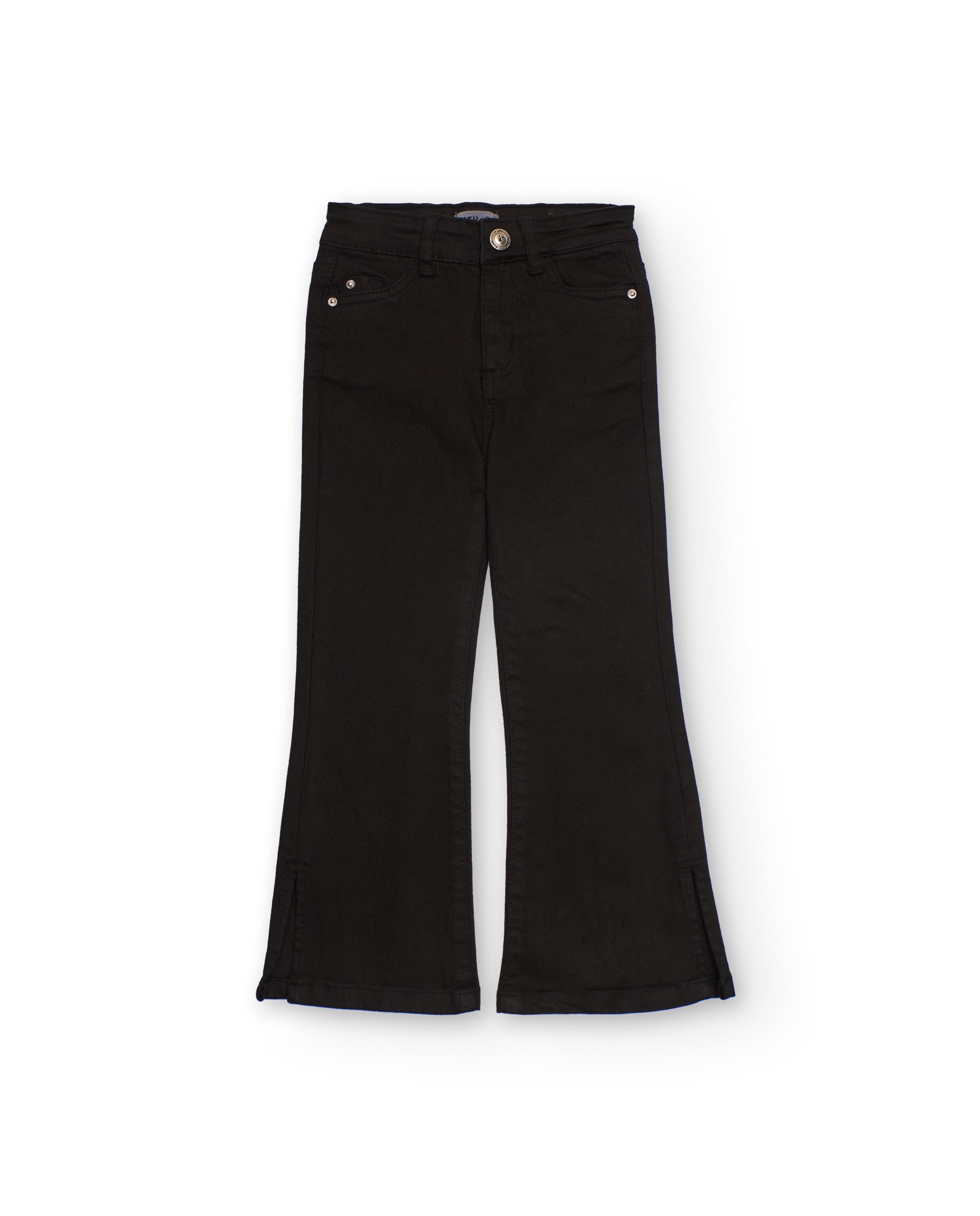 Pantalón acampanado para niña color negro