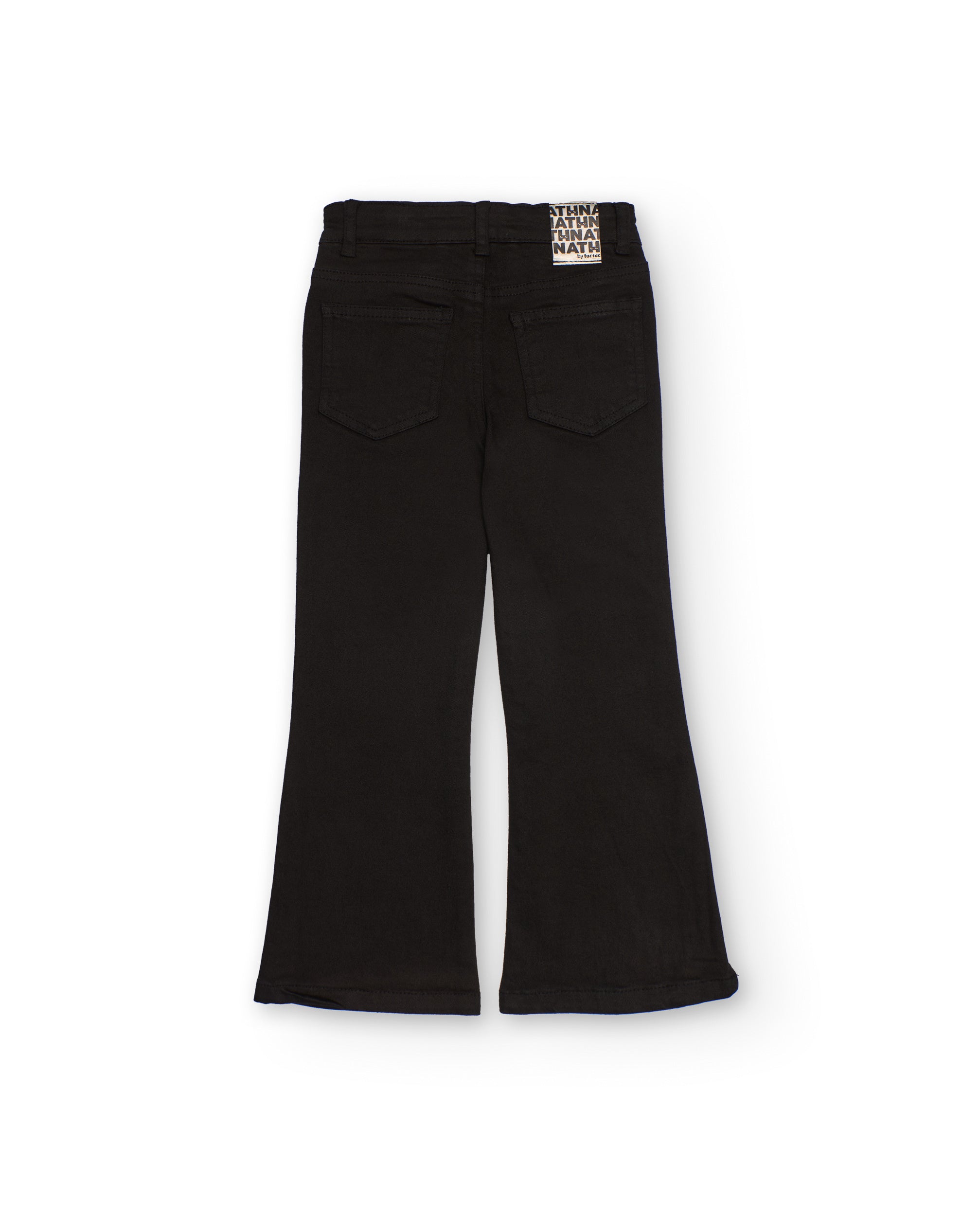 Pantalón acampanado para niña color negro