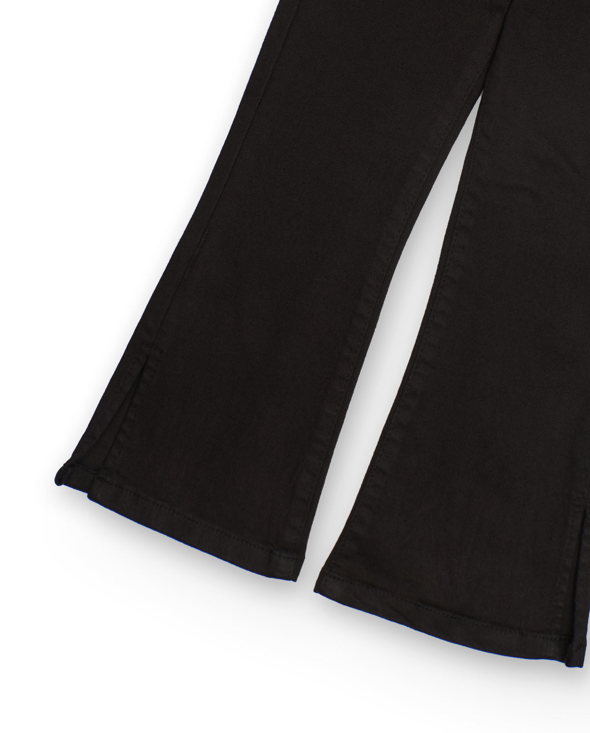 Pantalón acampanado para niña color negro