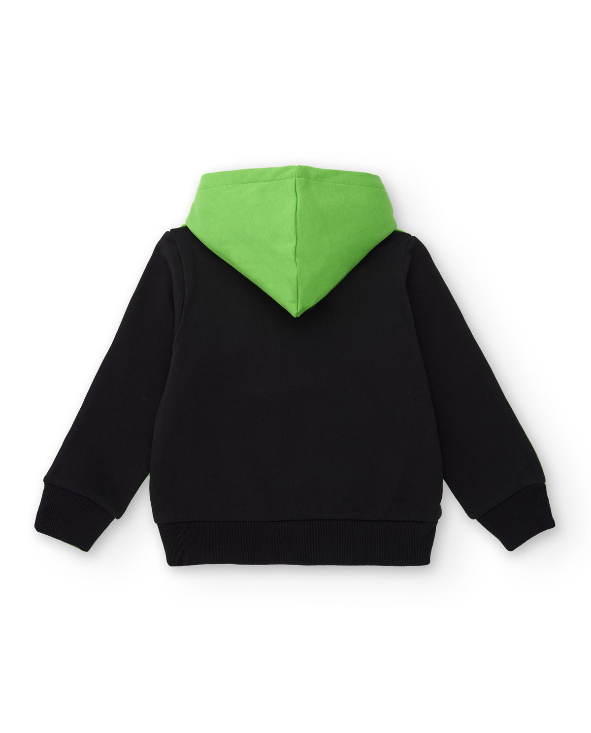 Sudadera bicolor para niño con capucha y estampado "Beyond the