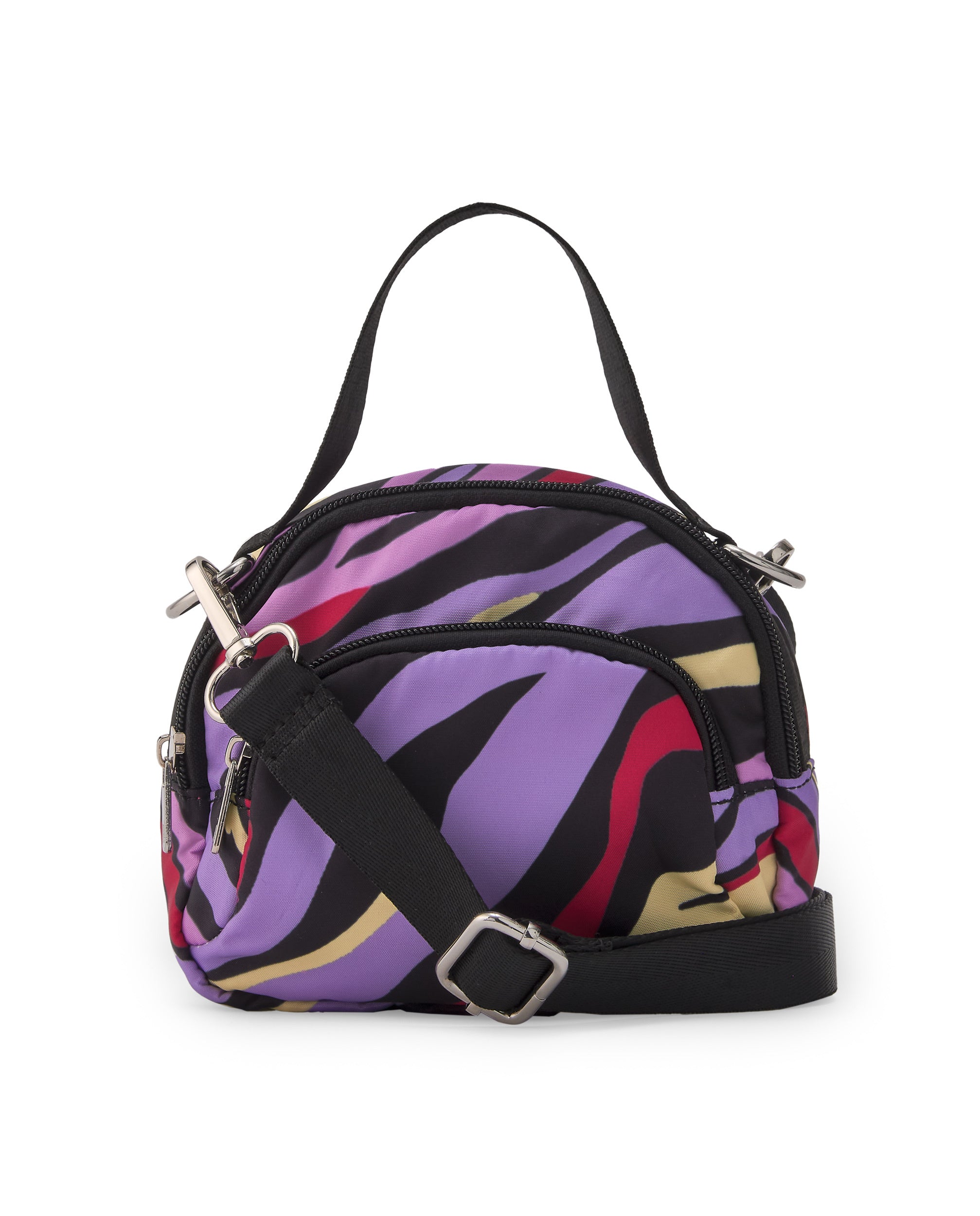 Bolso multicolor con estampado abstracto y correa ajustable
