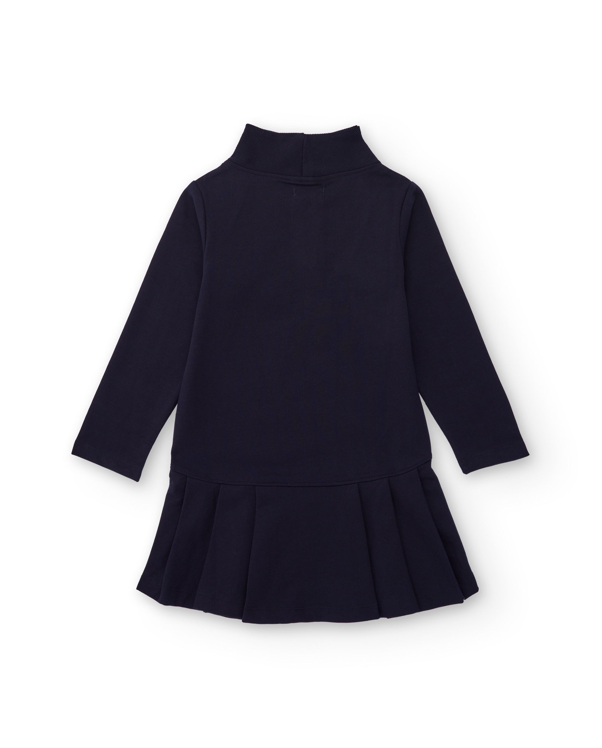 Vestido deportivo azul marino para niña con cierre frontal