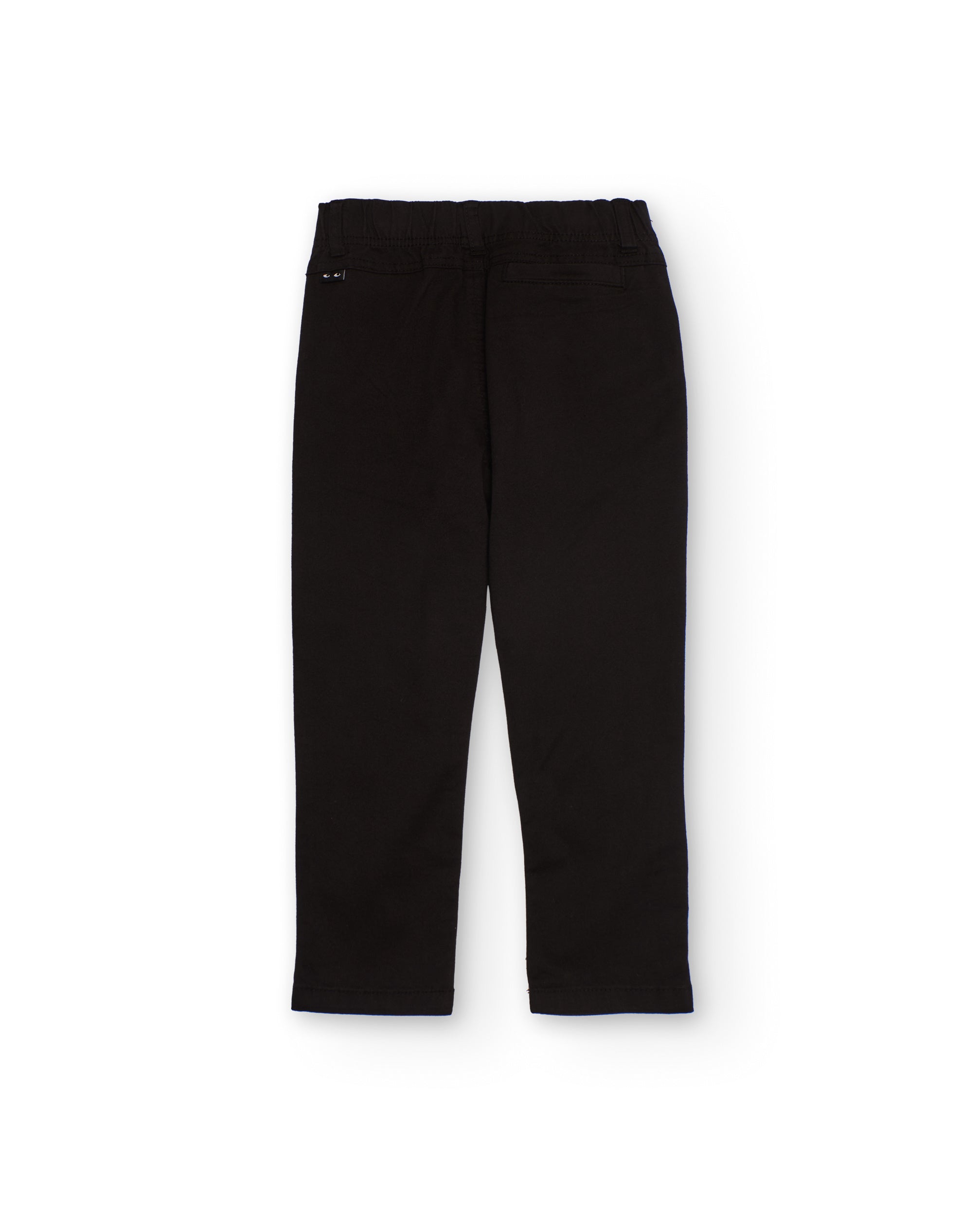 Pantalón chino negro para niño con cintura elástica
