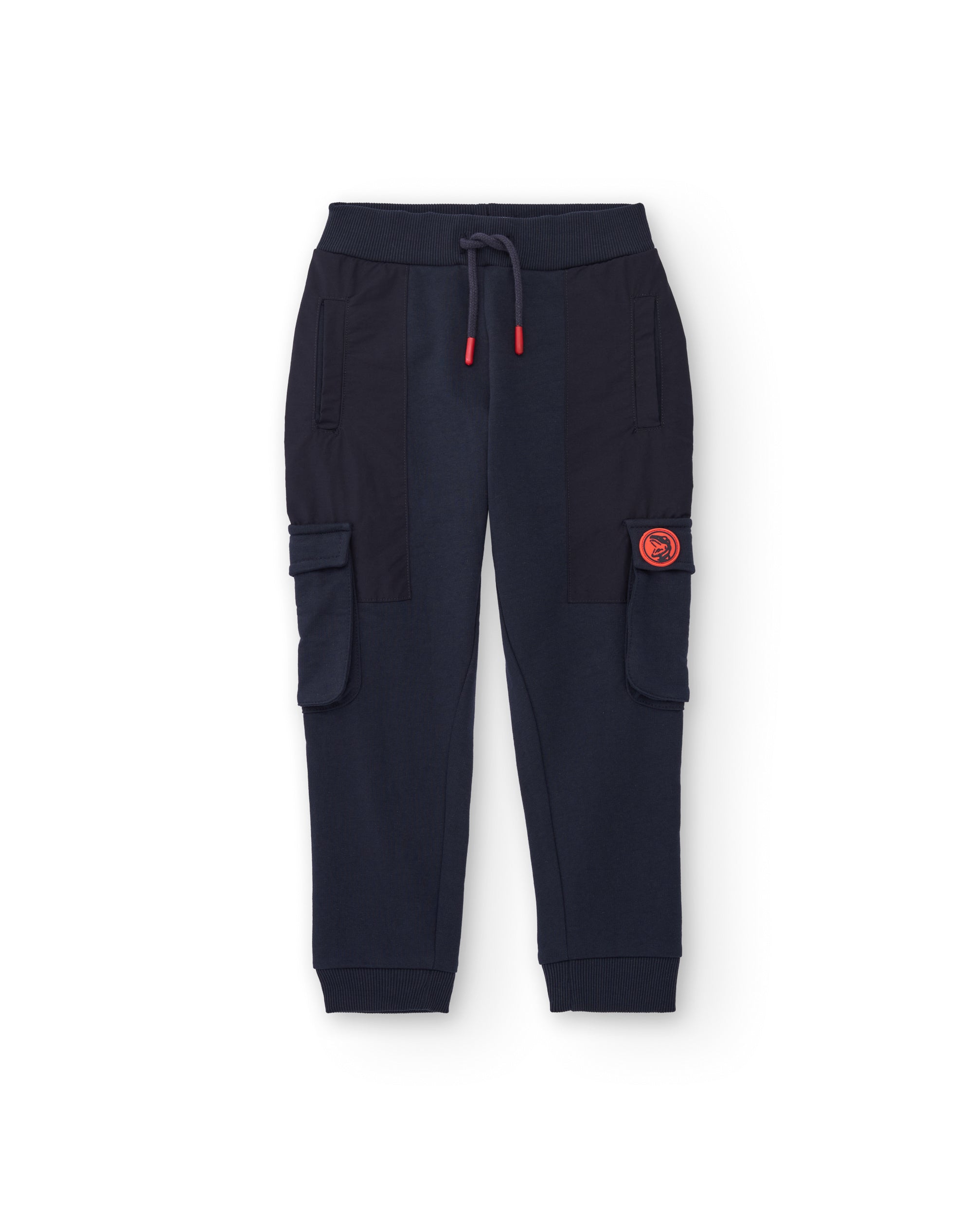 Pantalón jogger azul marino para niño con bolsillos cargo