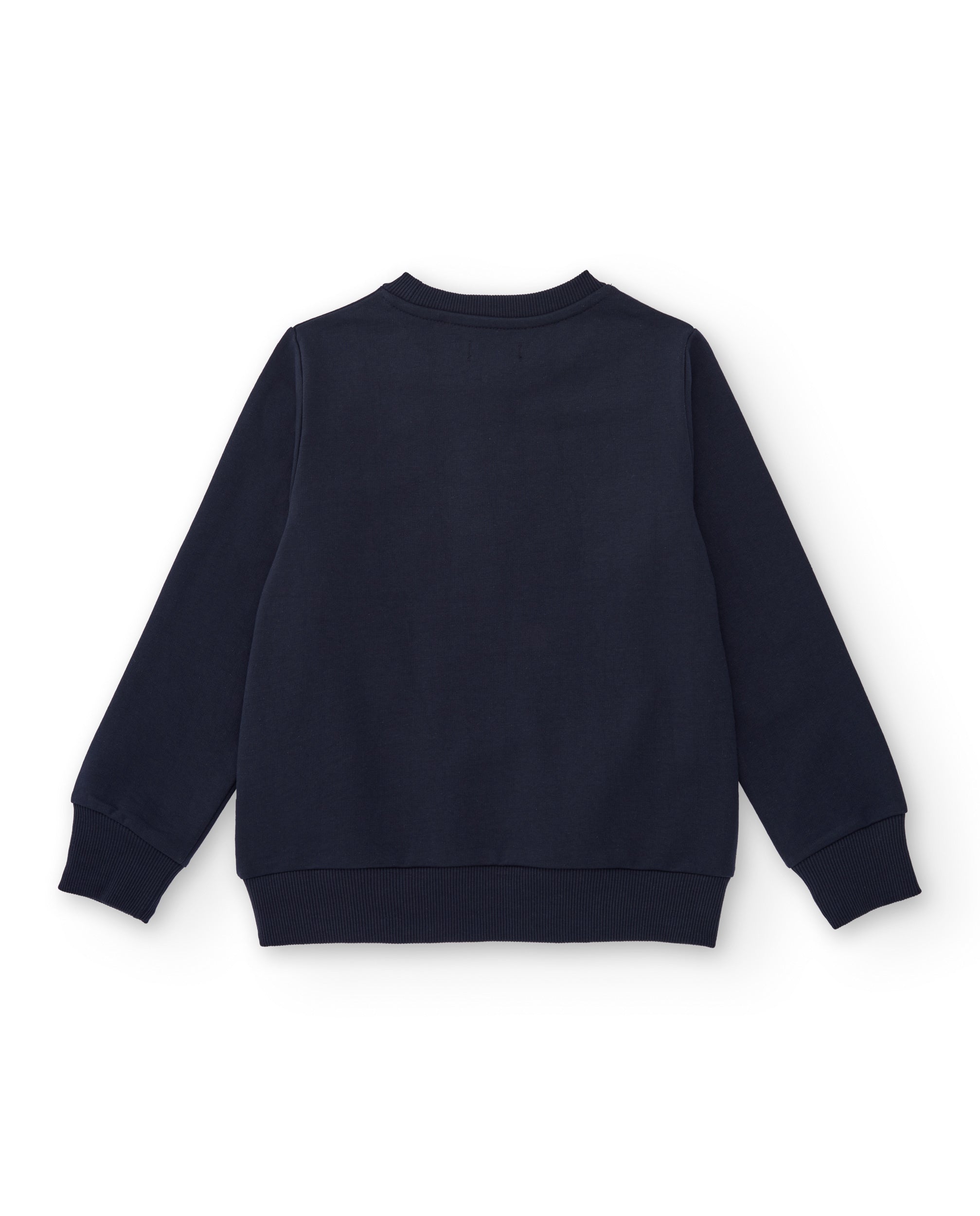 Sudadera azul marino para niño con estampado de dinosaurio