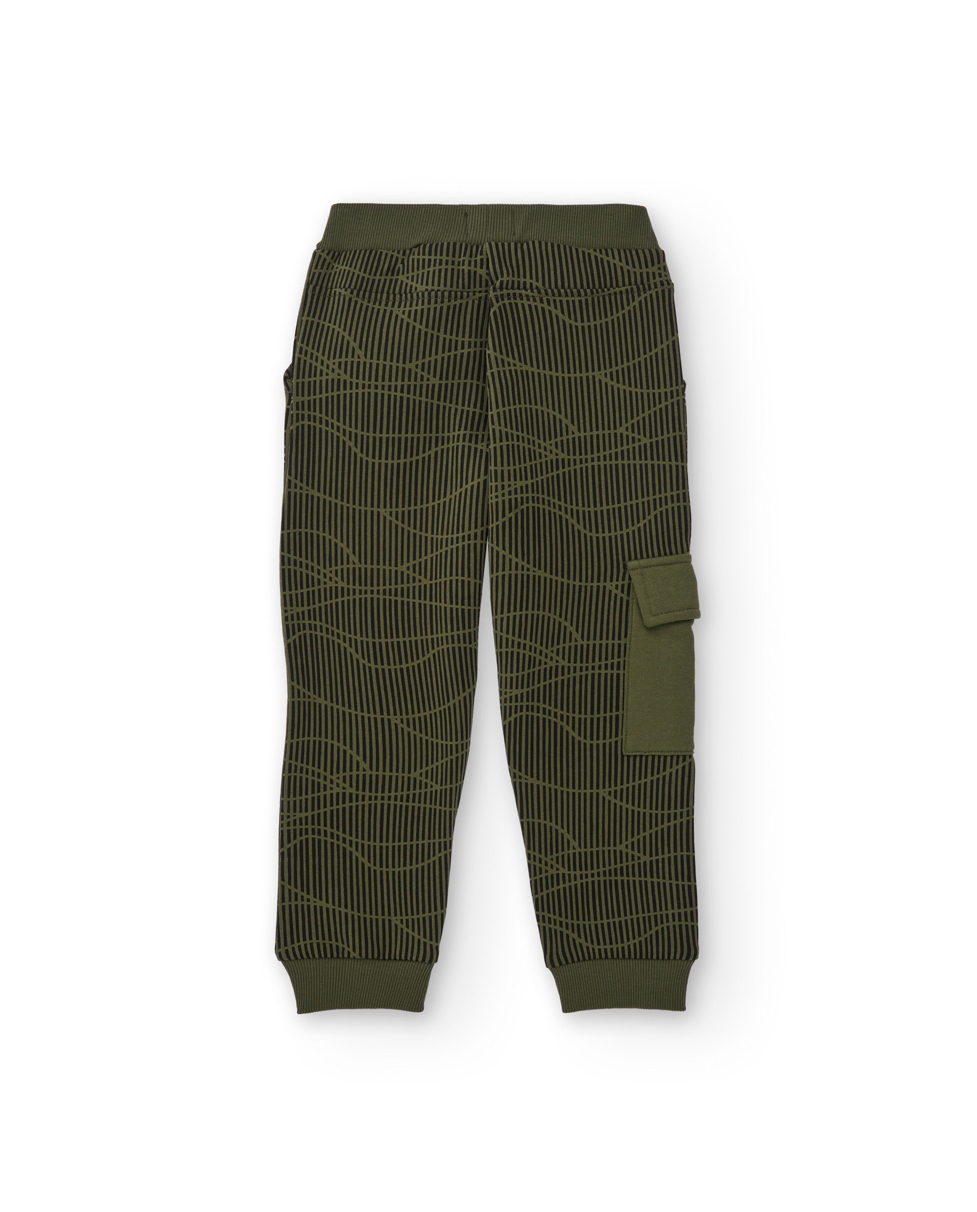 Pantalón jogger verde para niño con estampado gráfico y