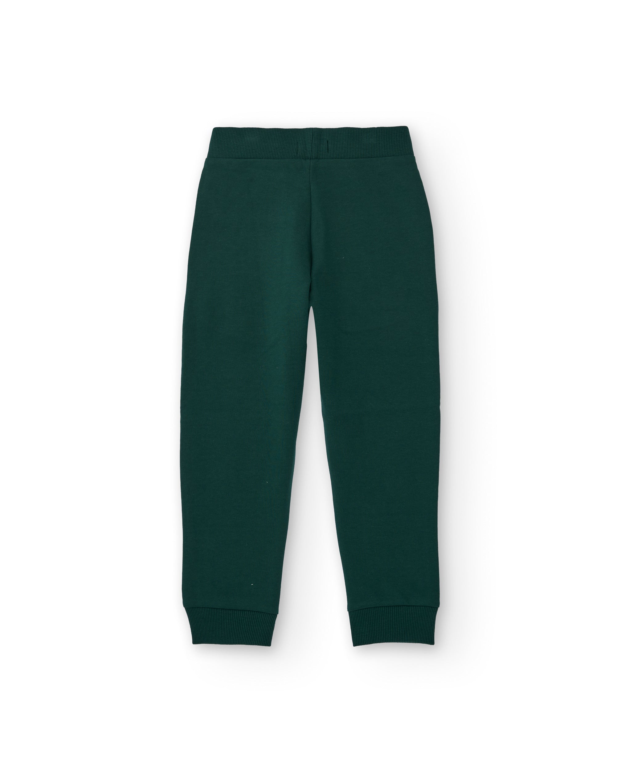 Pantalón jogger para niño color verde oscuro con cordón
