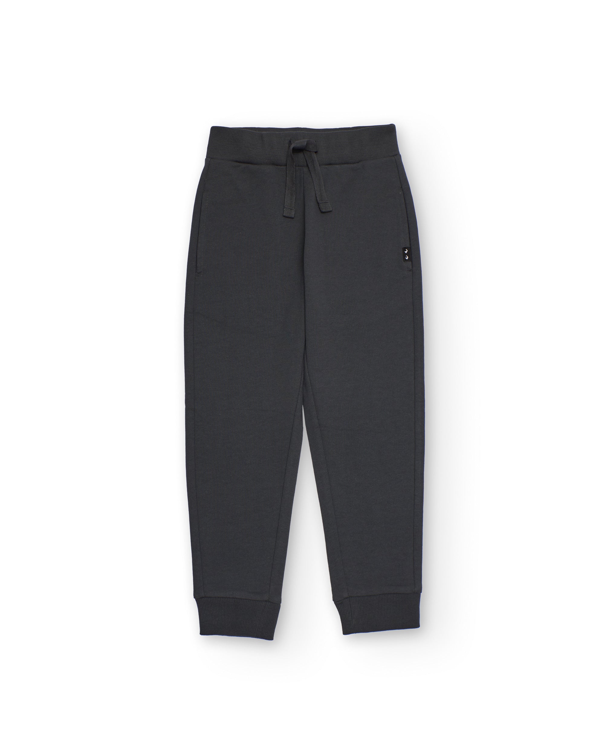 Pantalón jogger para niño color gris oscuro con cintura