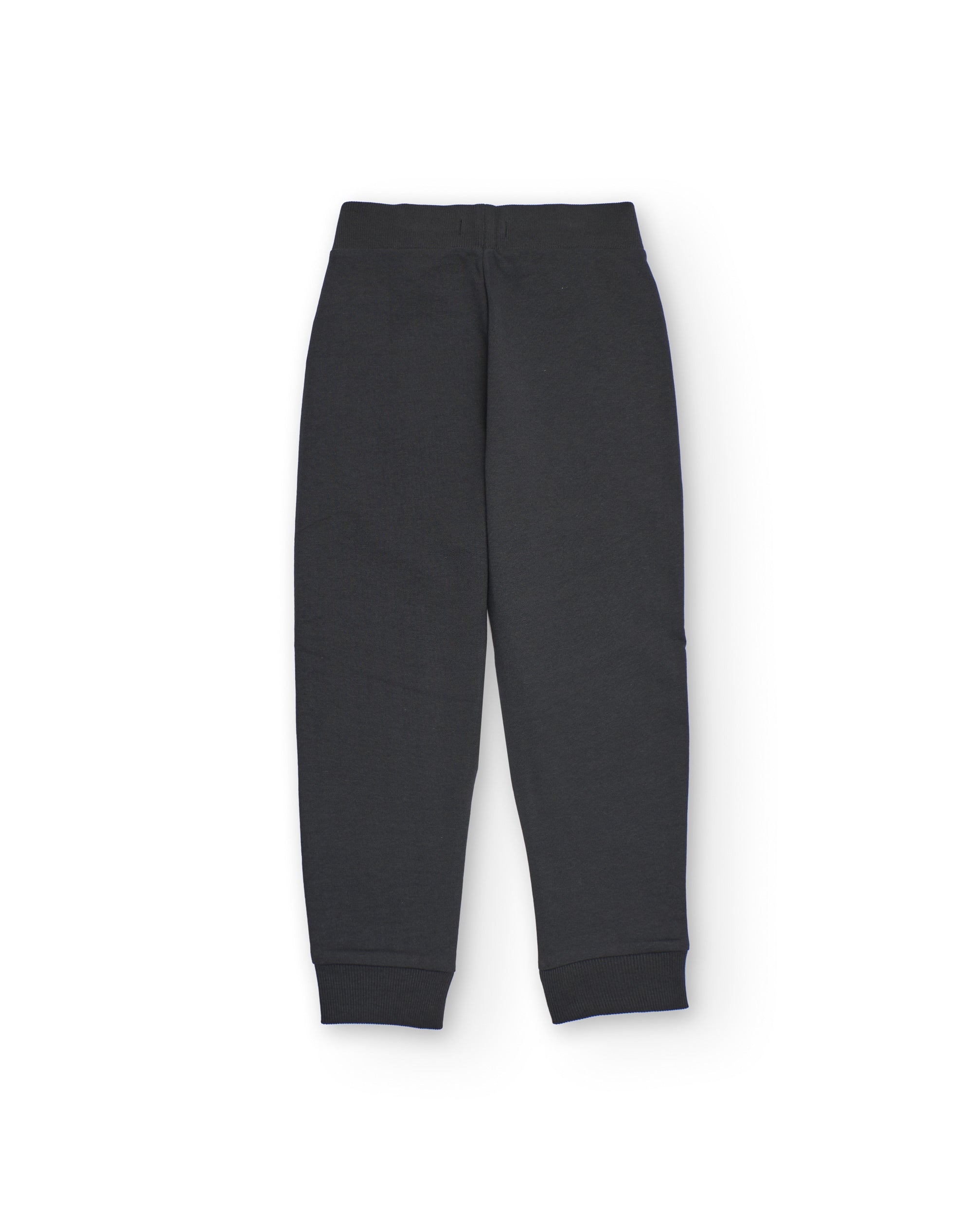 Pantalón jogger para niño color gris oscuro con cintura