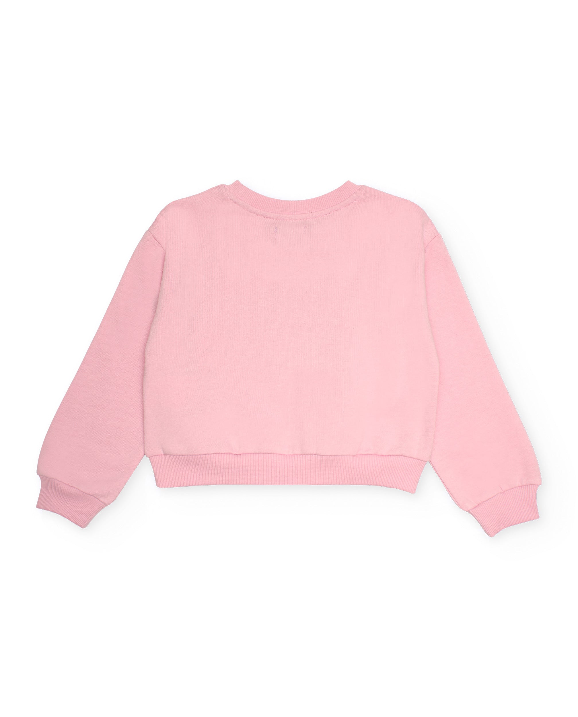 Sudadera rosa con flores de lentejuelas para niña