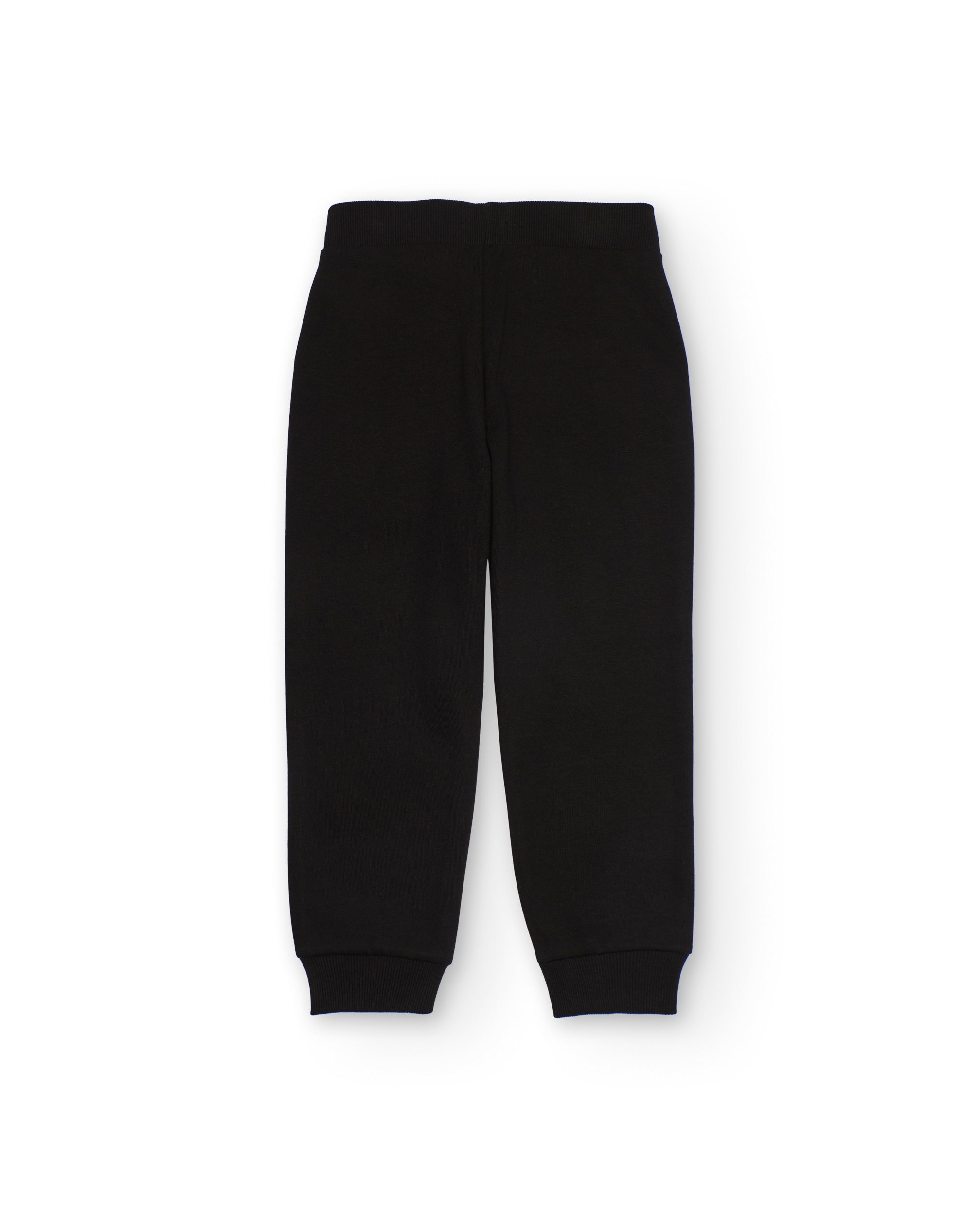 Pantalón jogger negro para niño con cintura ajustable