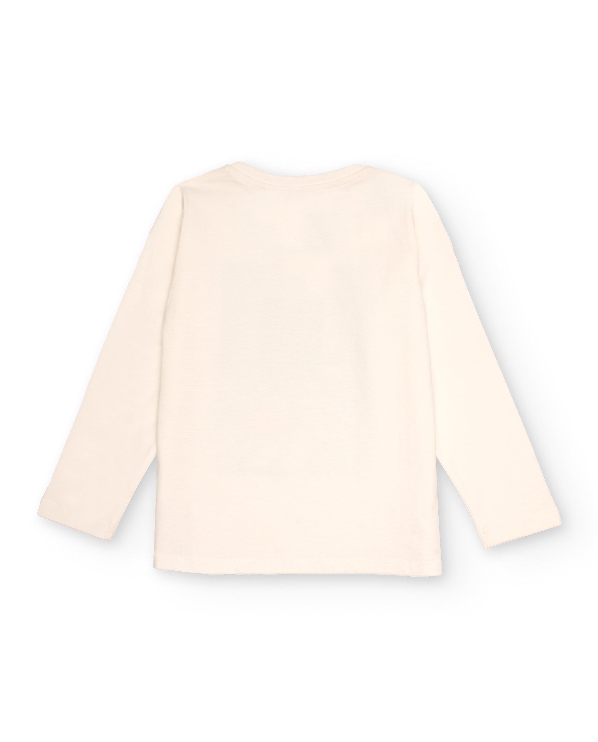 Camiseta de manga larga color crudo con estampado urbano