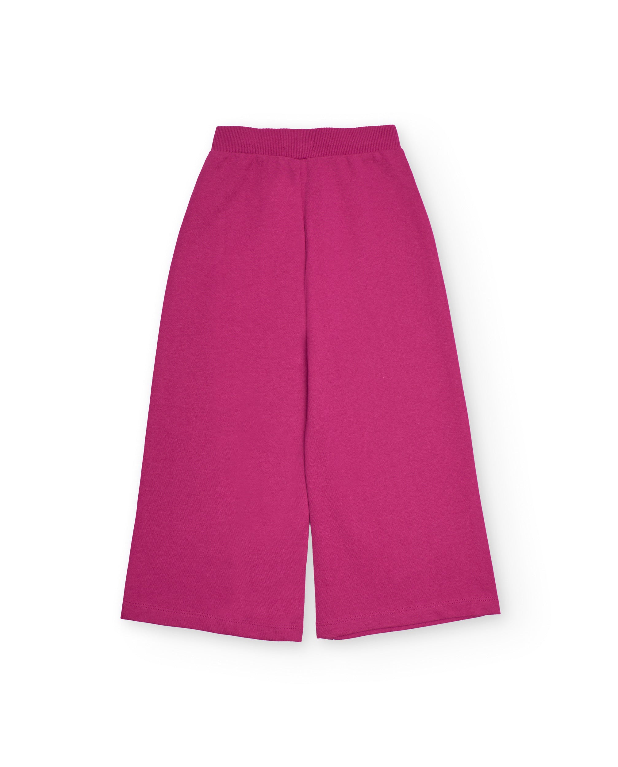Pantalón ancho para niña en fucsia con cintura ajustable
