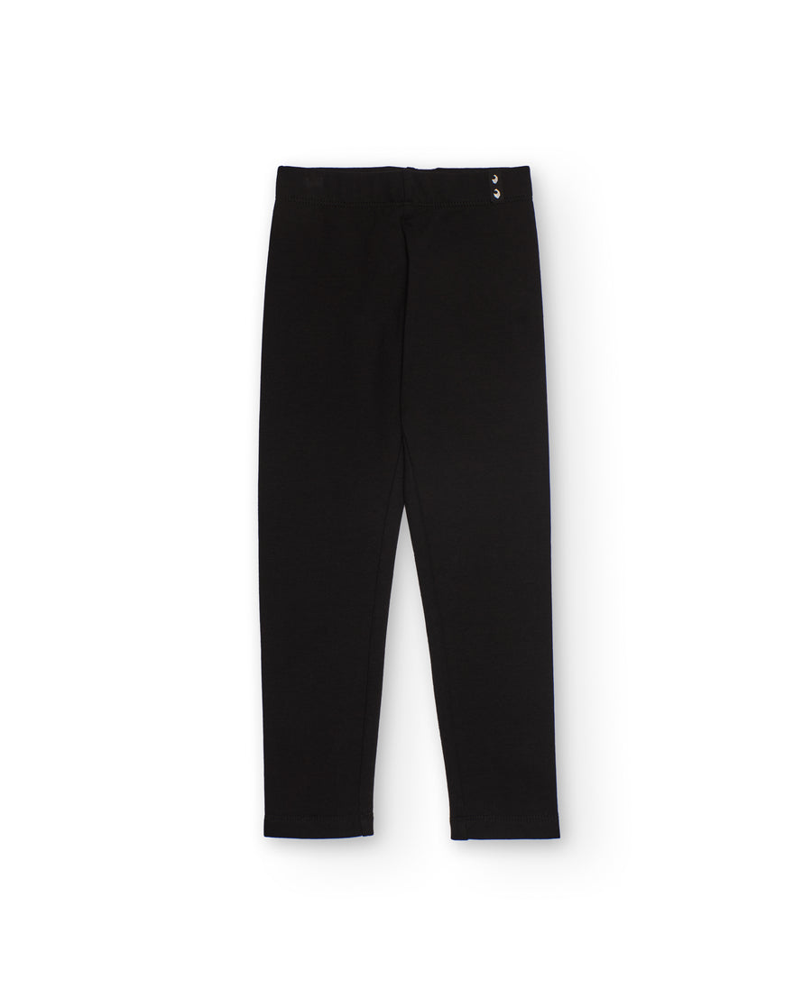 Legging para niña en negro con detalle de tachuelas