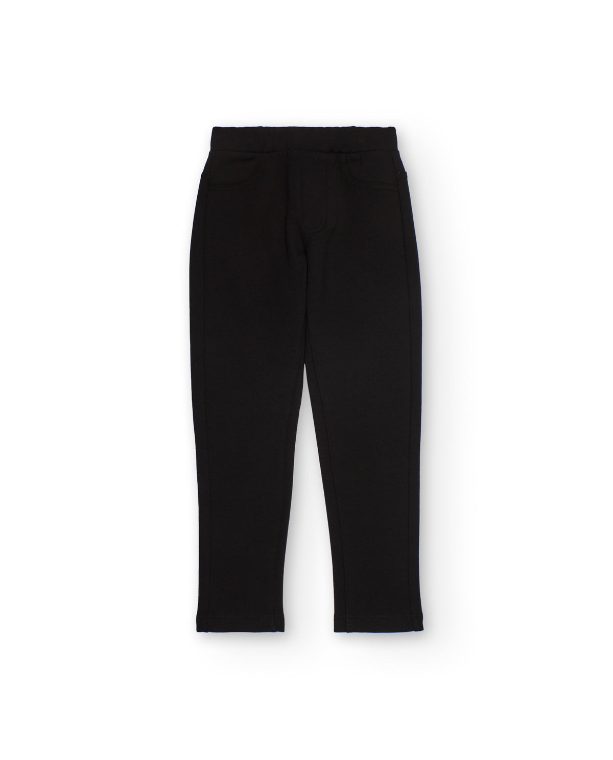 Jegging para niña en negro con bolsillos traseros
