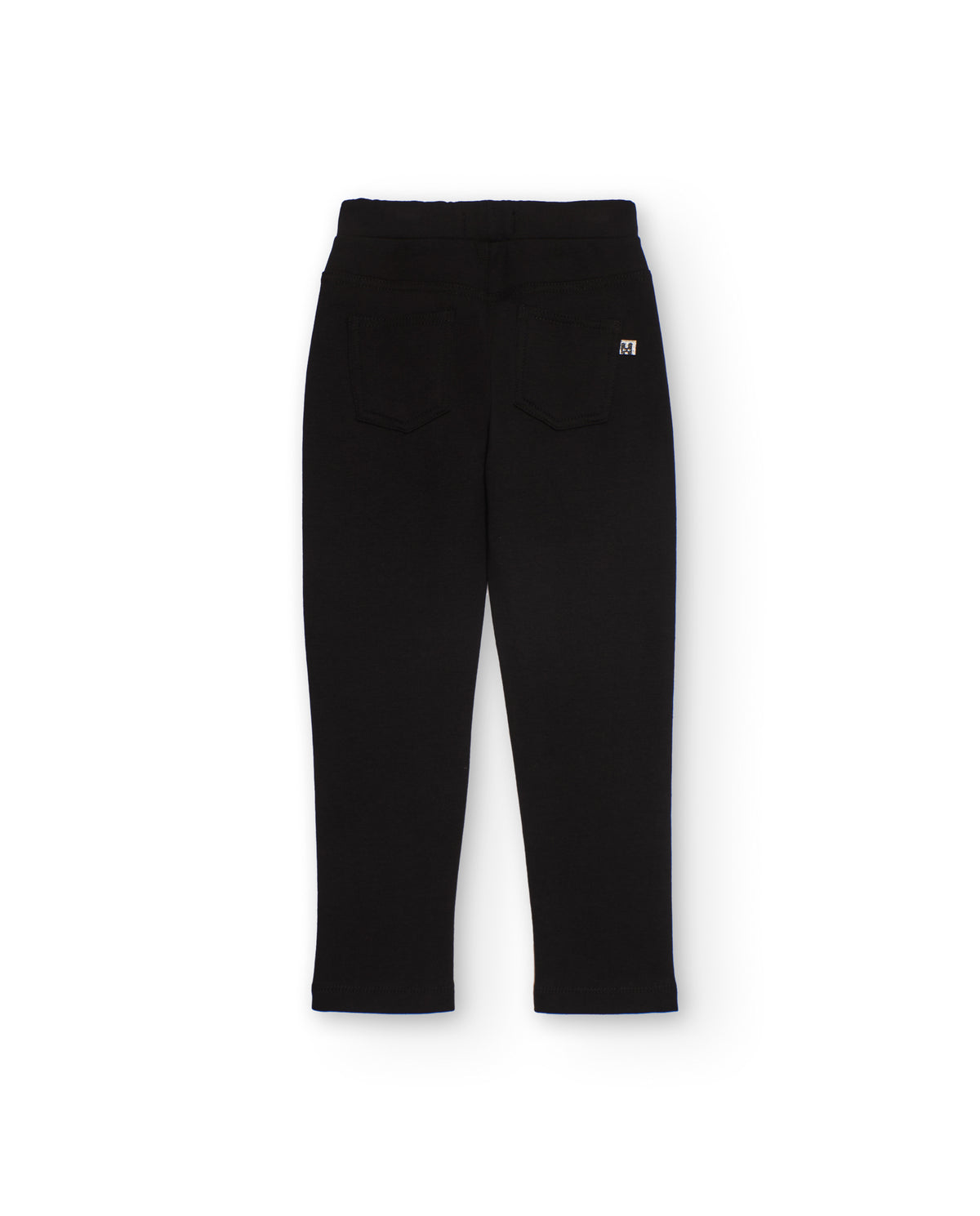 Jegging para niña en negro con bolsillos traseros