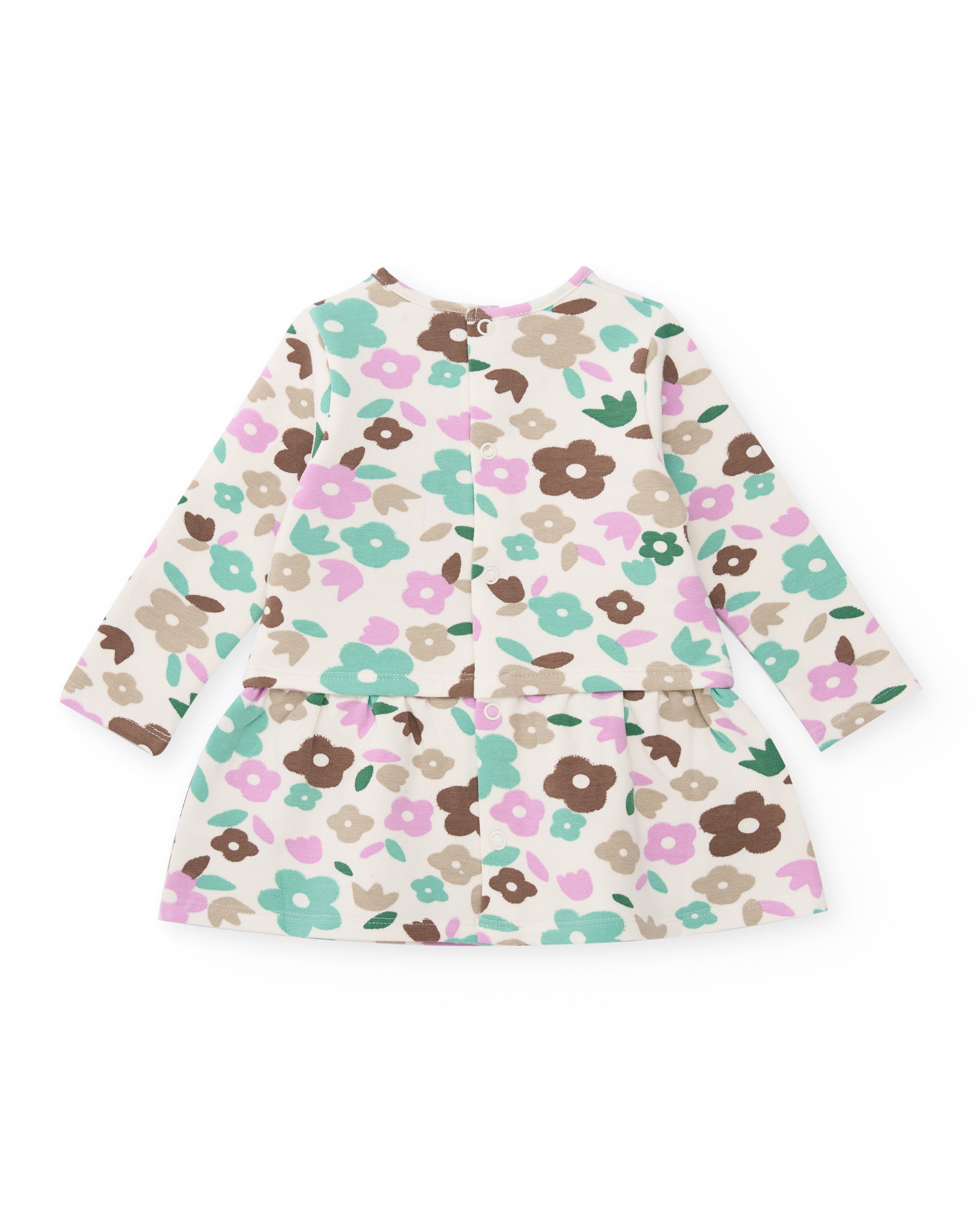 Vestido para recién nacido con estampado floral en tonos pastel