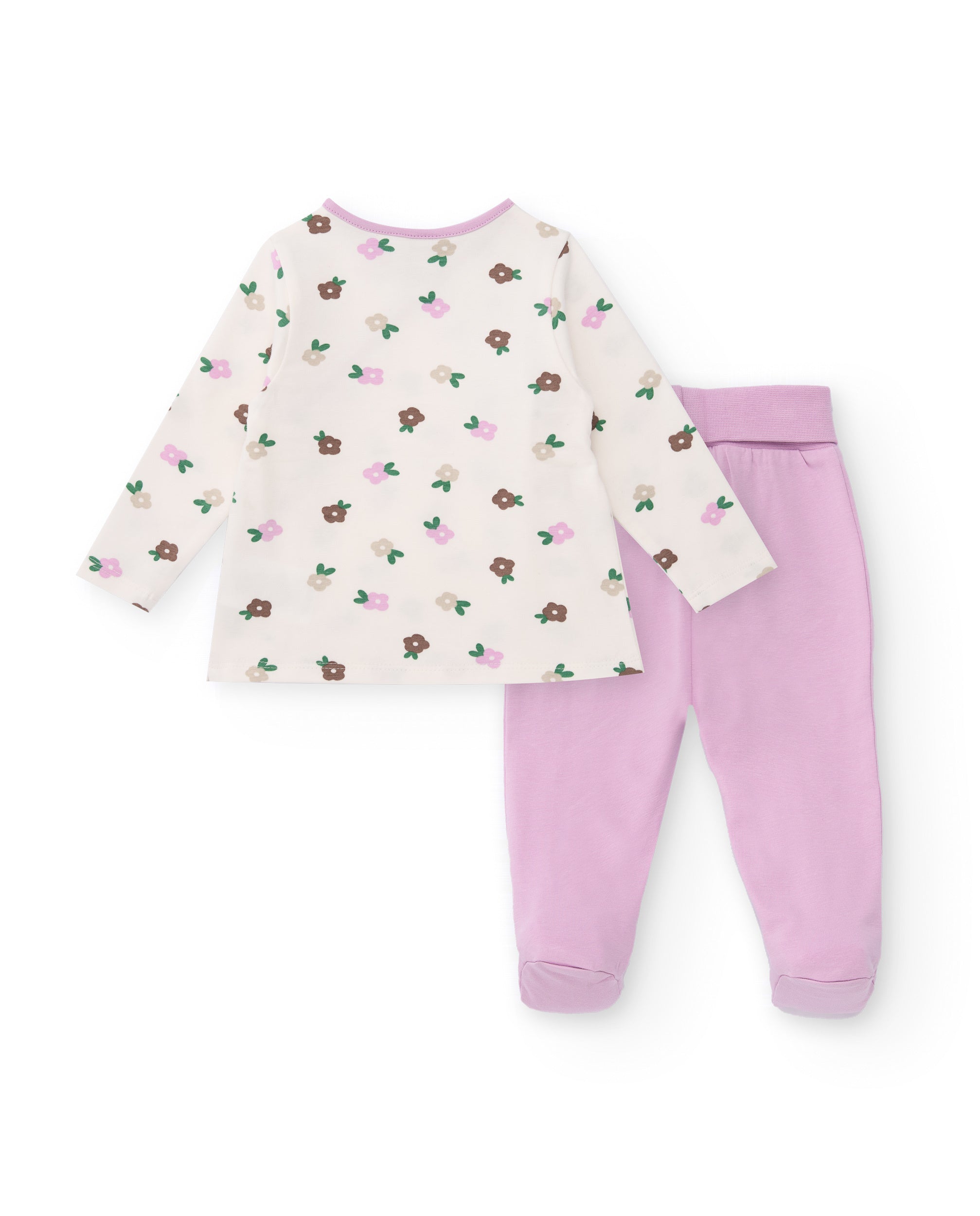 Conjunto de camiseta y polaina para recién nacido en tonos
