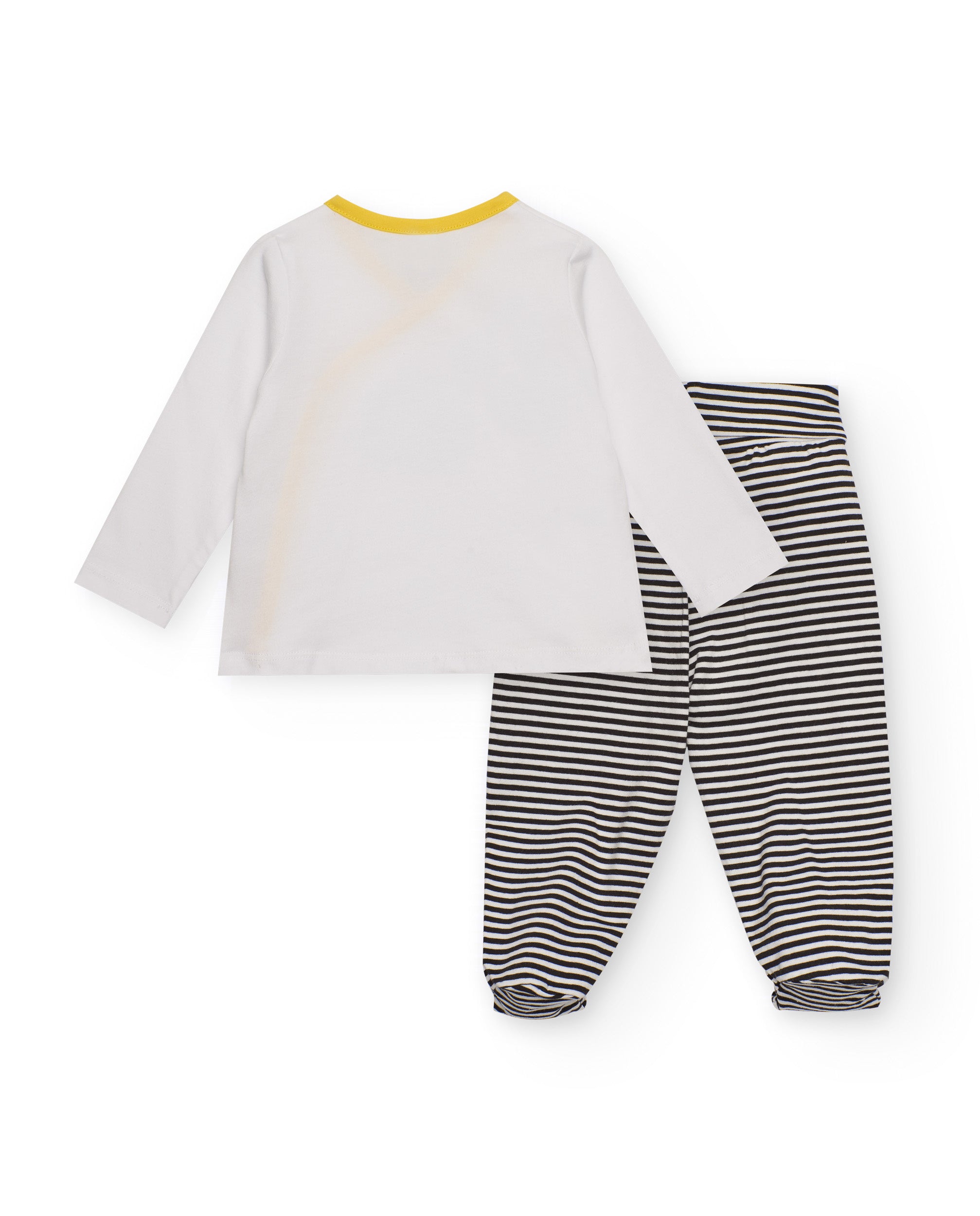 Conjunto de camiseta y pantalón para recién nacido color blanco