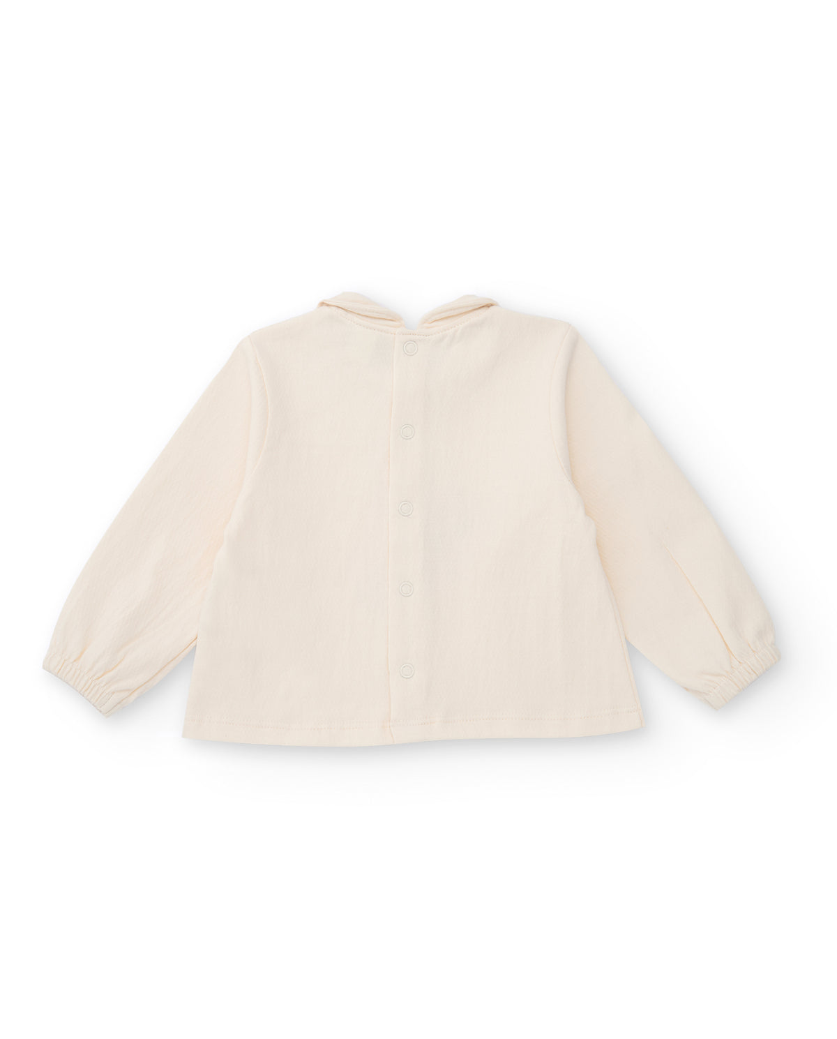Conjunto para recién nacido de blusa marfil con estampado de