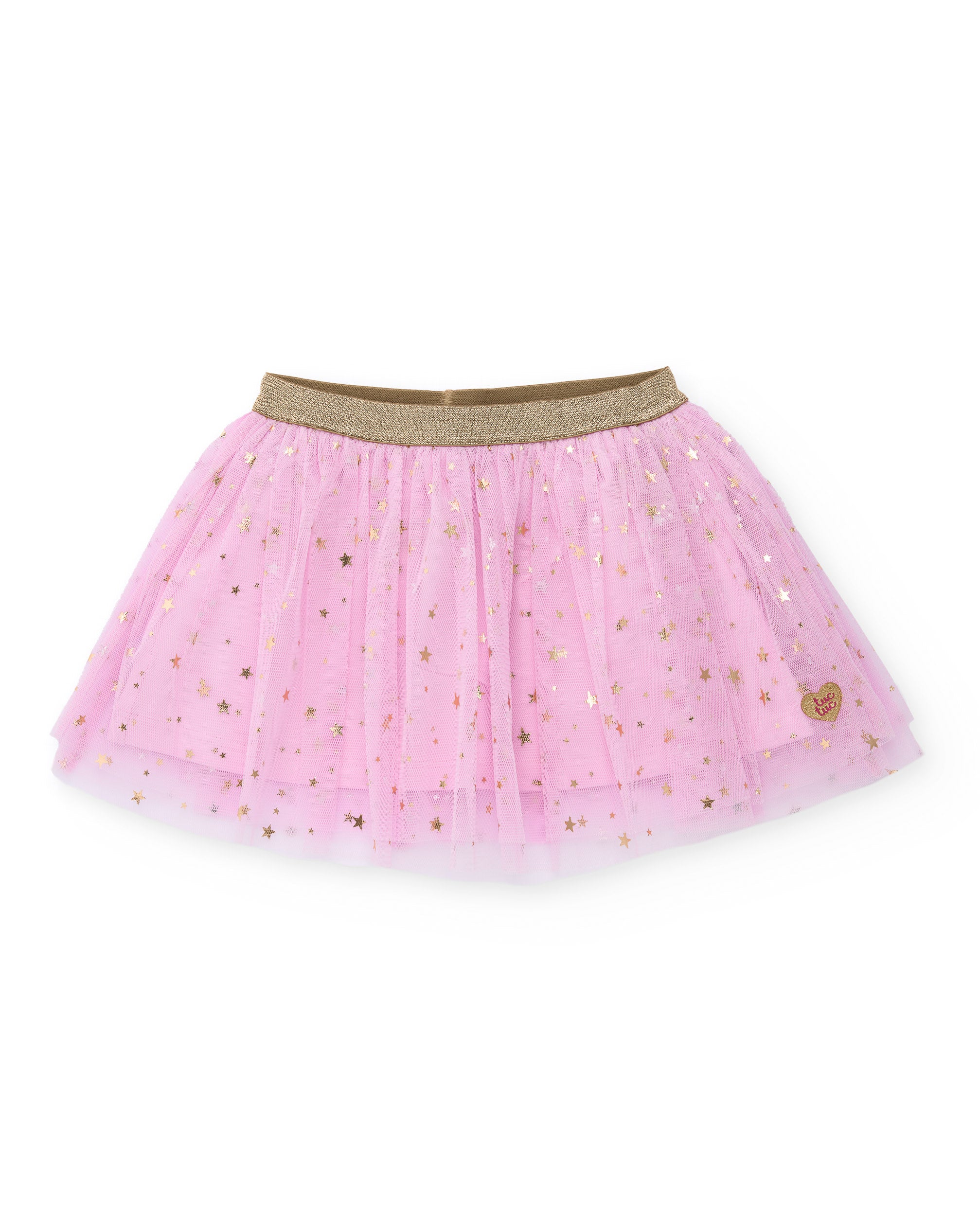 Falda para bebé niña de tutu rosa con estrellas doradas
