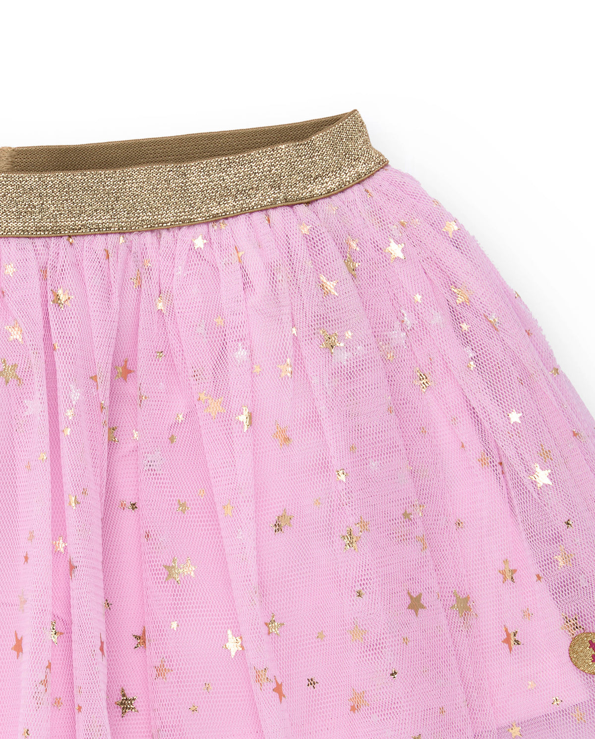 Falda para bebé niña de tutu rosa con estrellas doradas