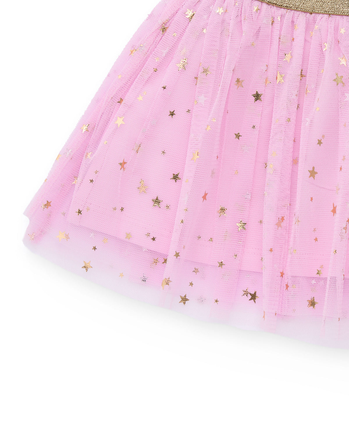 Falda para bebé niña de tutu rosa con estrellas doradas