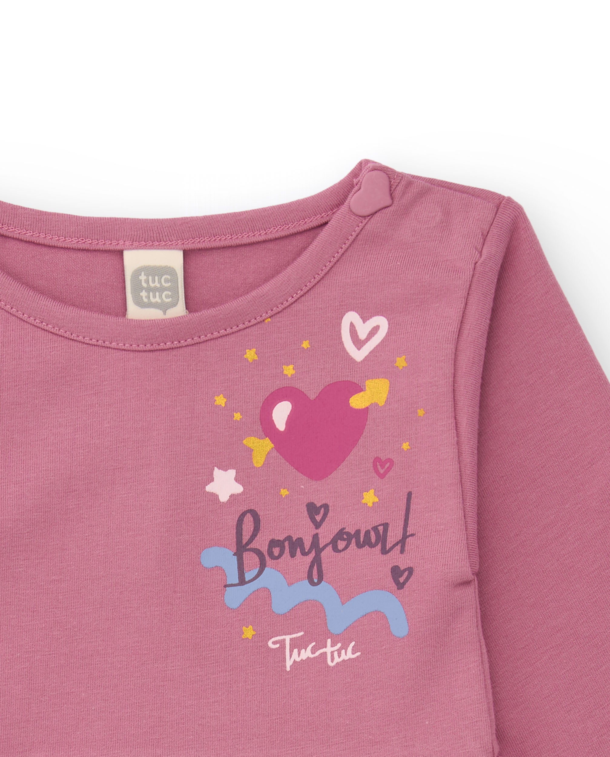 Body tipo vestido para bebé niña en color lila con falda de tul