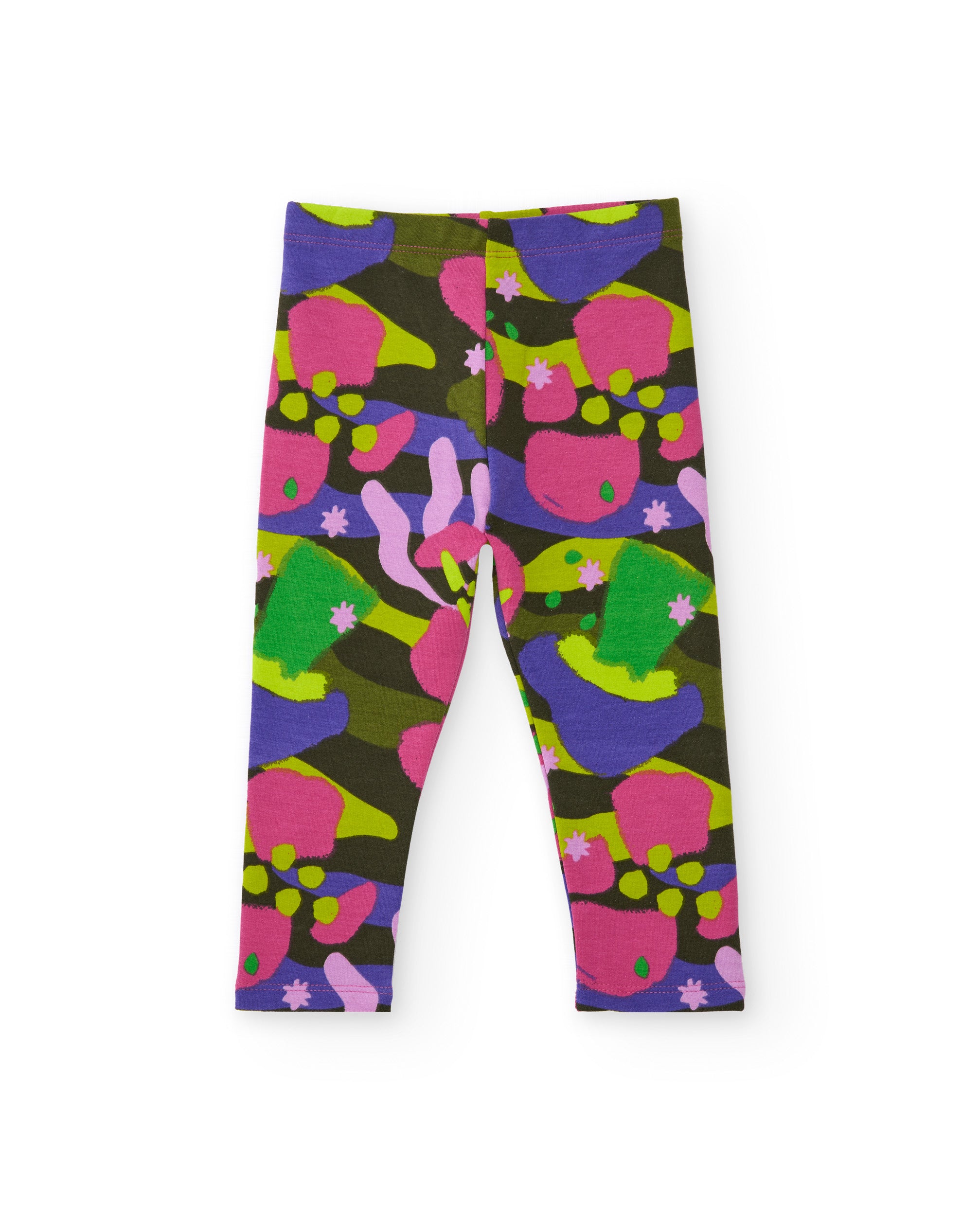 Leggings multicolores para niña con estampado abstracto en