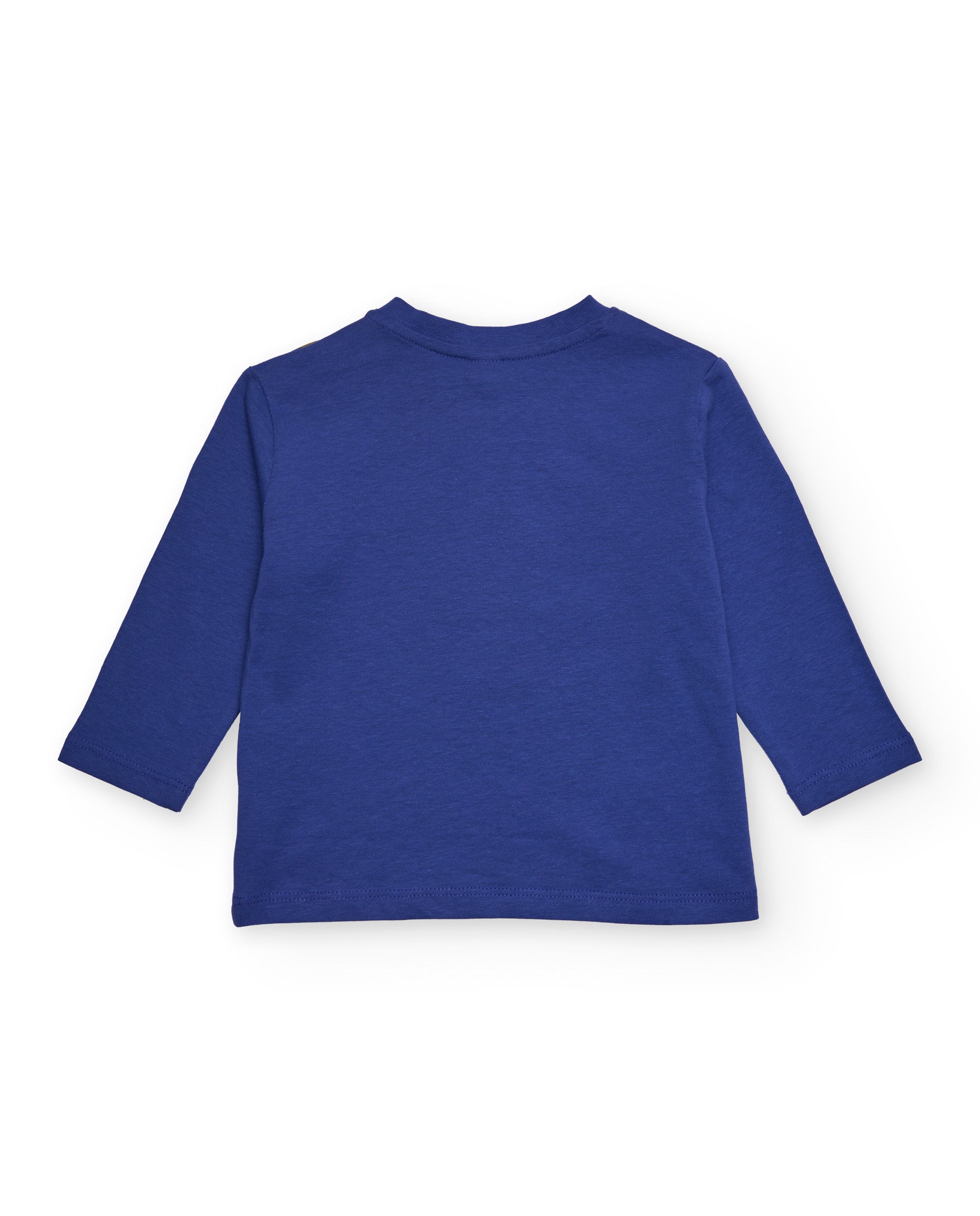 Camiseta de manga larga para niño en color azul con estampado