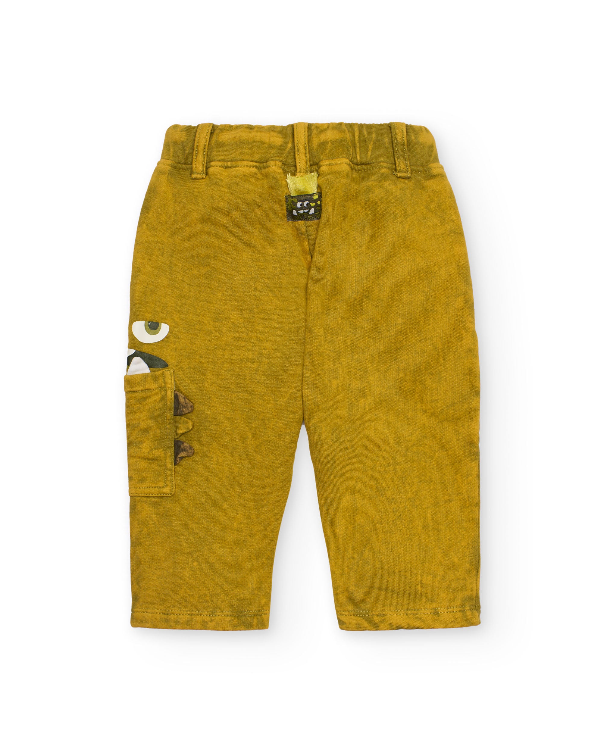 Pantalón jogger para niño color verde con estampado divertido
