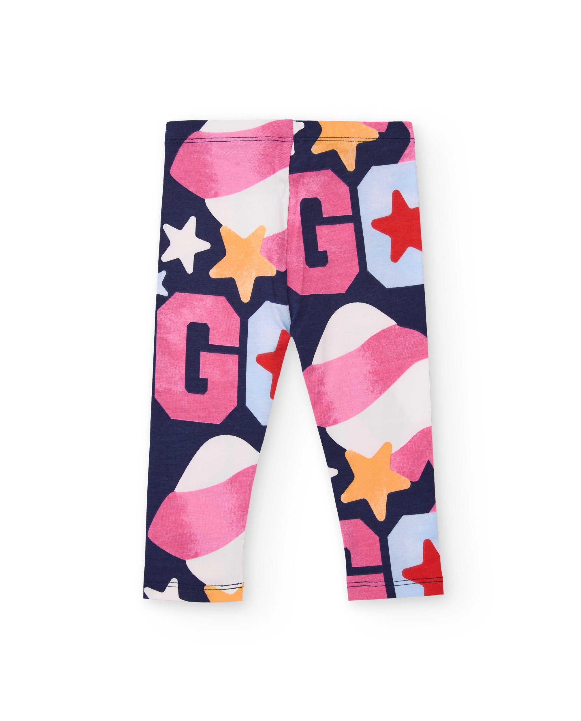 Leggings para niña en multicolor con estampado de cupcakes