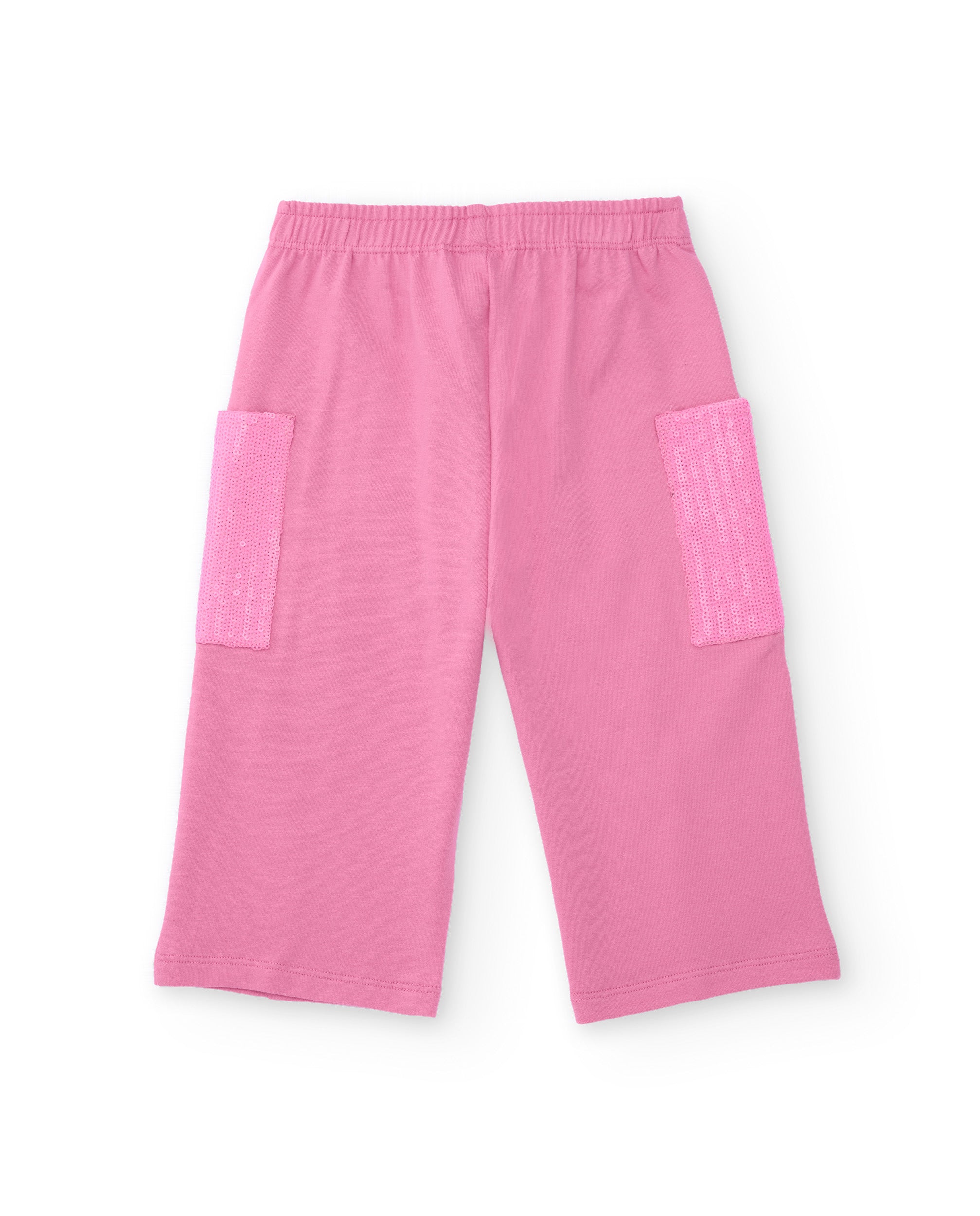 Pantalón para niña en rosa con bolsillos laterales de