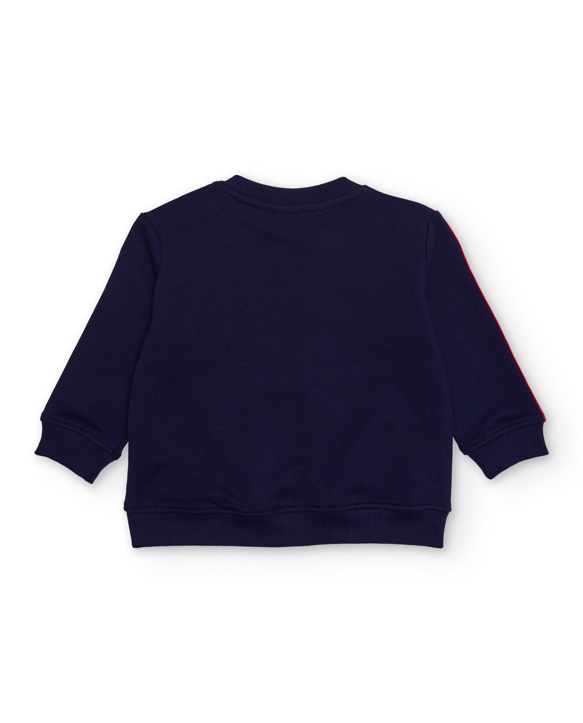 Sudadera de felpa para niño en azul marino con estampado de
