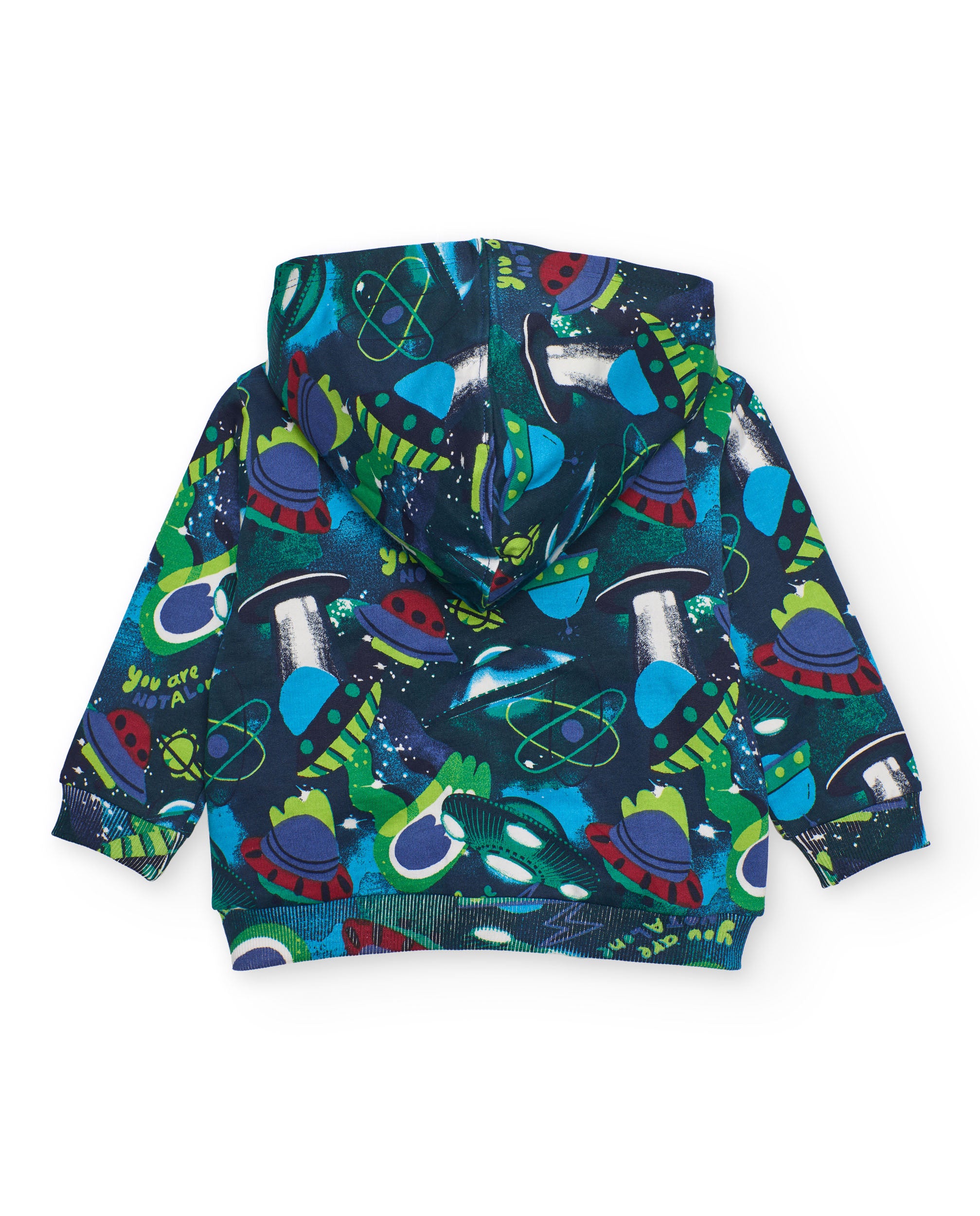 Sudadera con capucha para niño con estampado de naves espaciales
