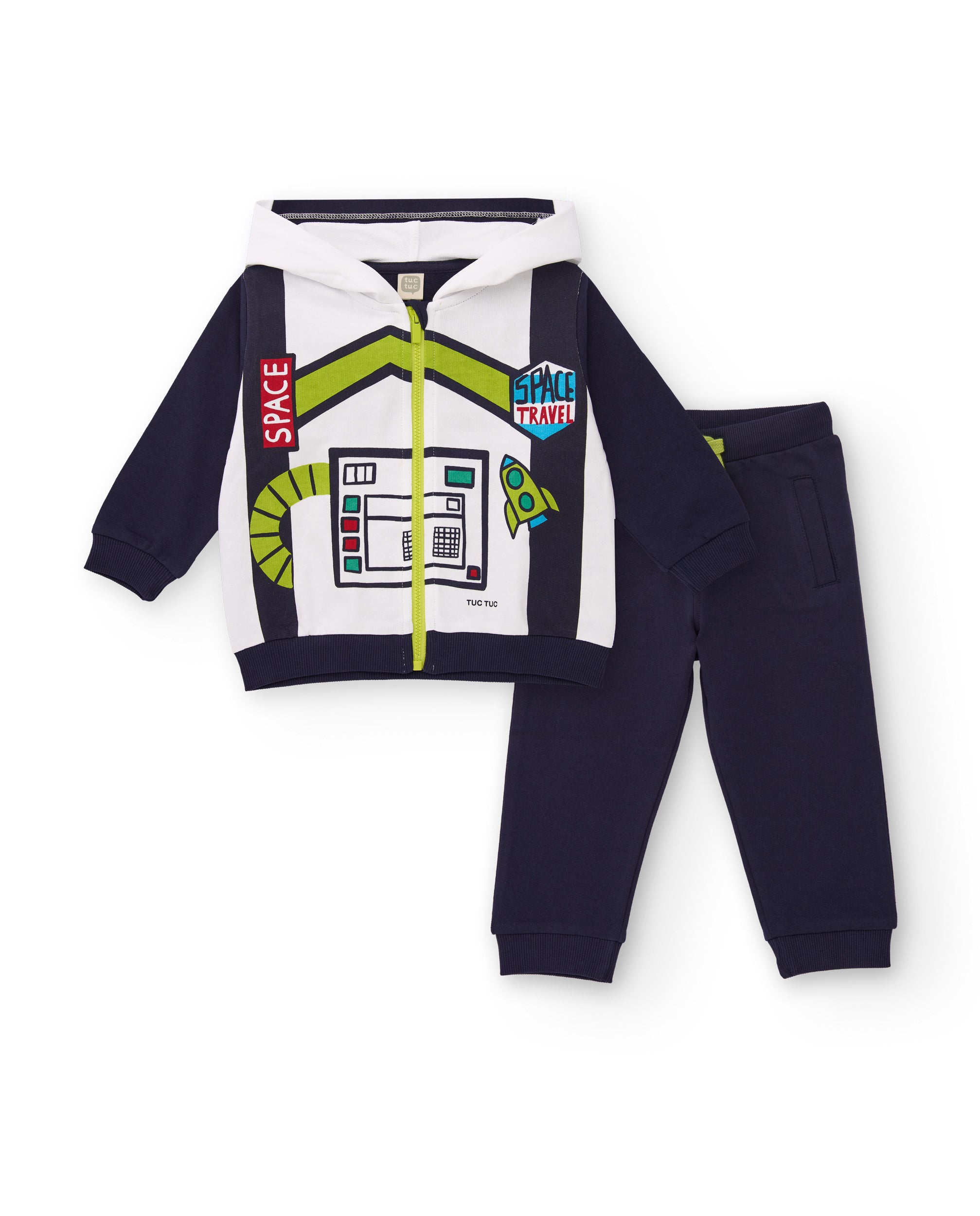 Conjunto de sudadera y pantalón para niño color marino con