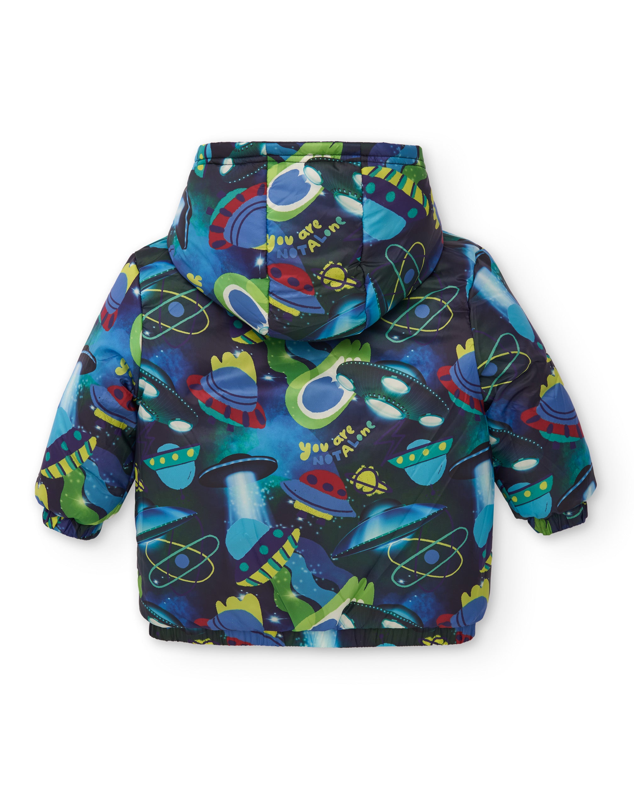 Abrigo acolchado reversible para niño con capucha y diseño