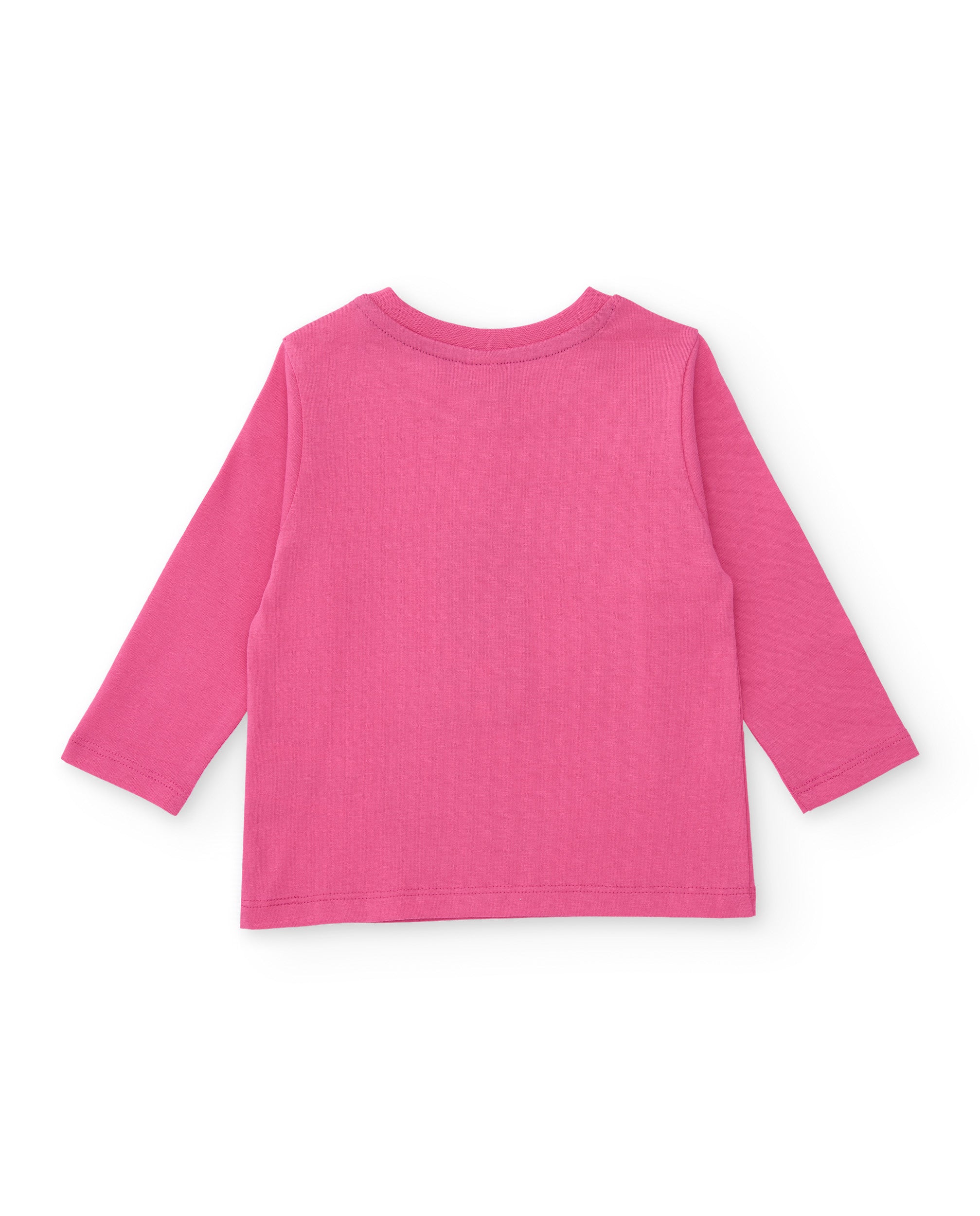 Pijama de algodón para niña en color rosa con estampado de nave