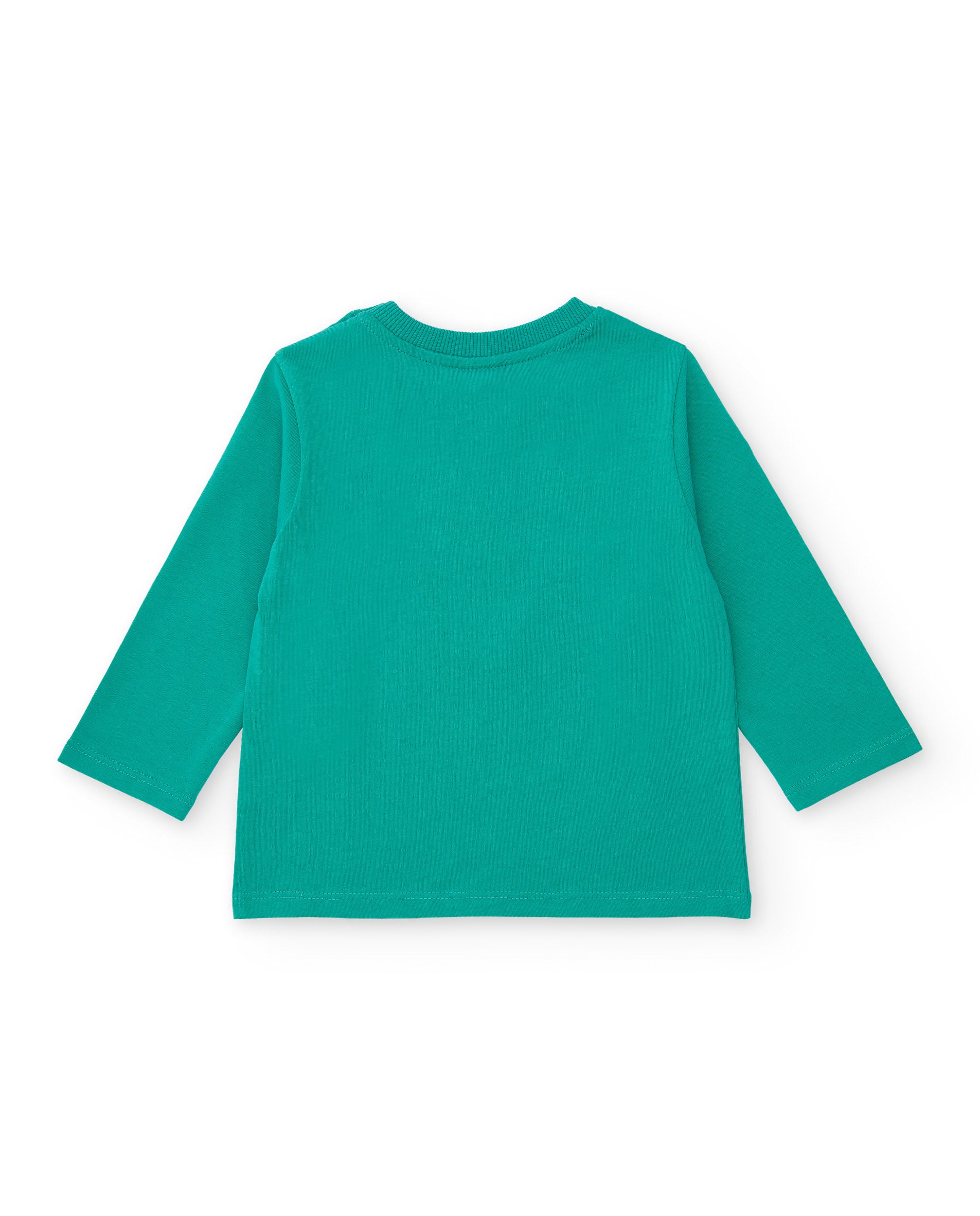 Pijama de punto verde para niño con estampado de monstruo